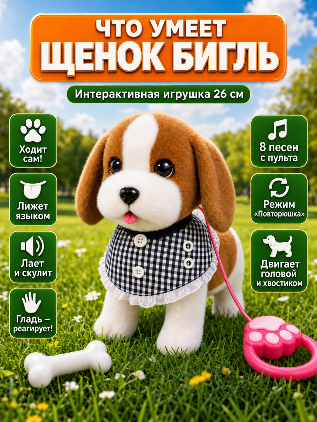 Мягкая игрушка FAVORITSTAR DESIGN Бигль - фото 2