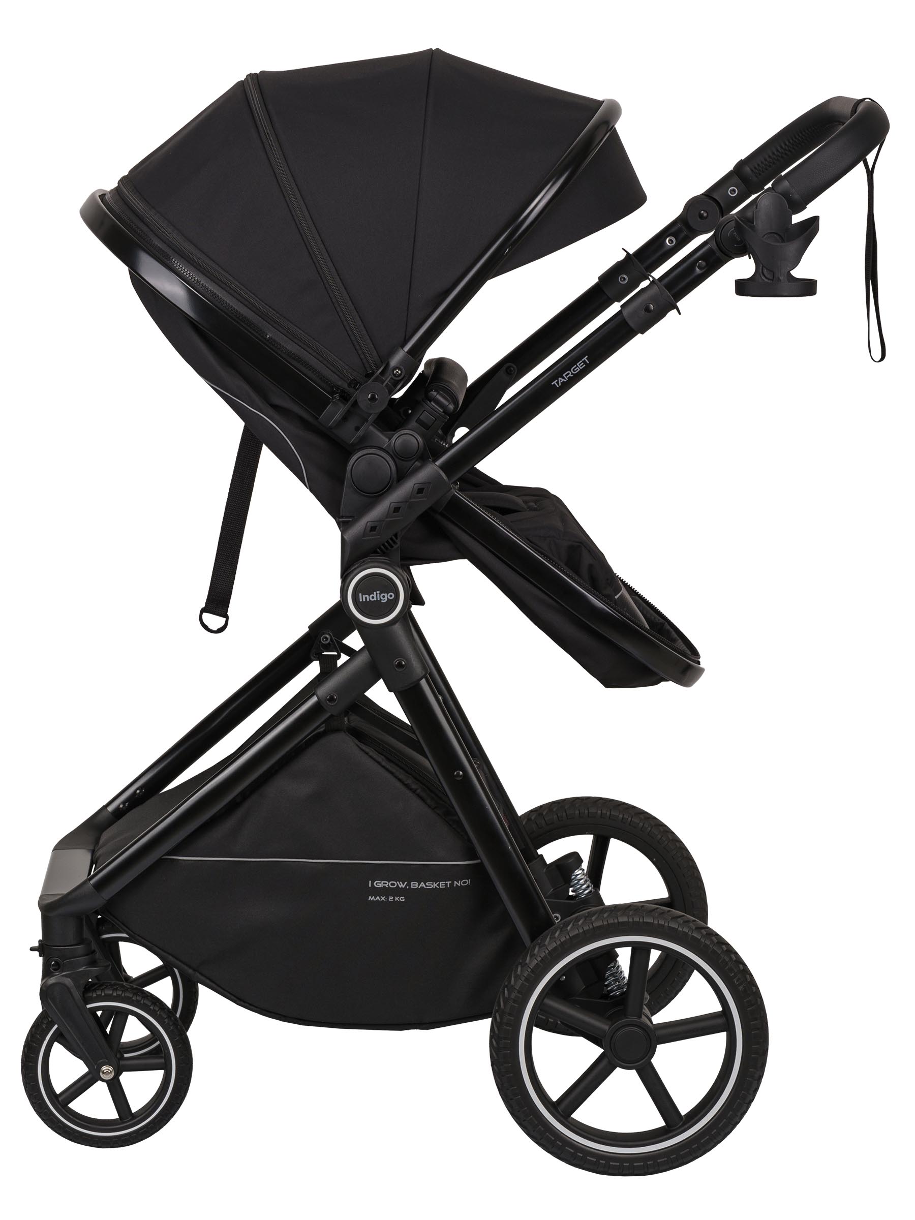 Коляска трансформер Indigo TARGET 3в1 черный - фото 27