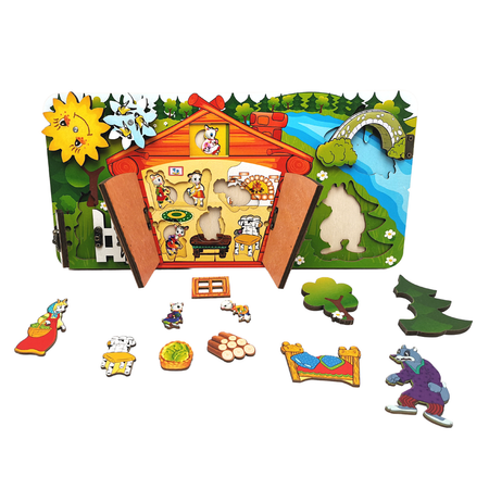 Игрушка Нескучные игры бизиборд Козлята и Волк