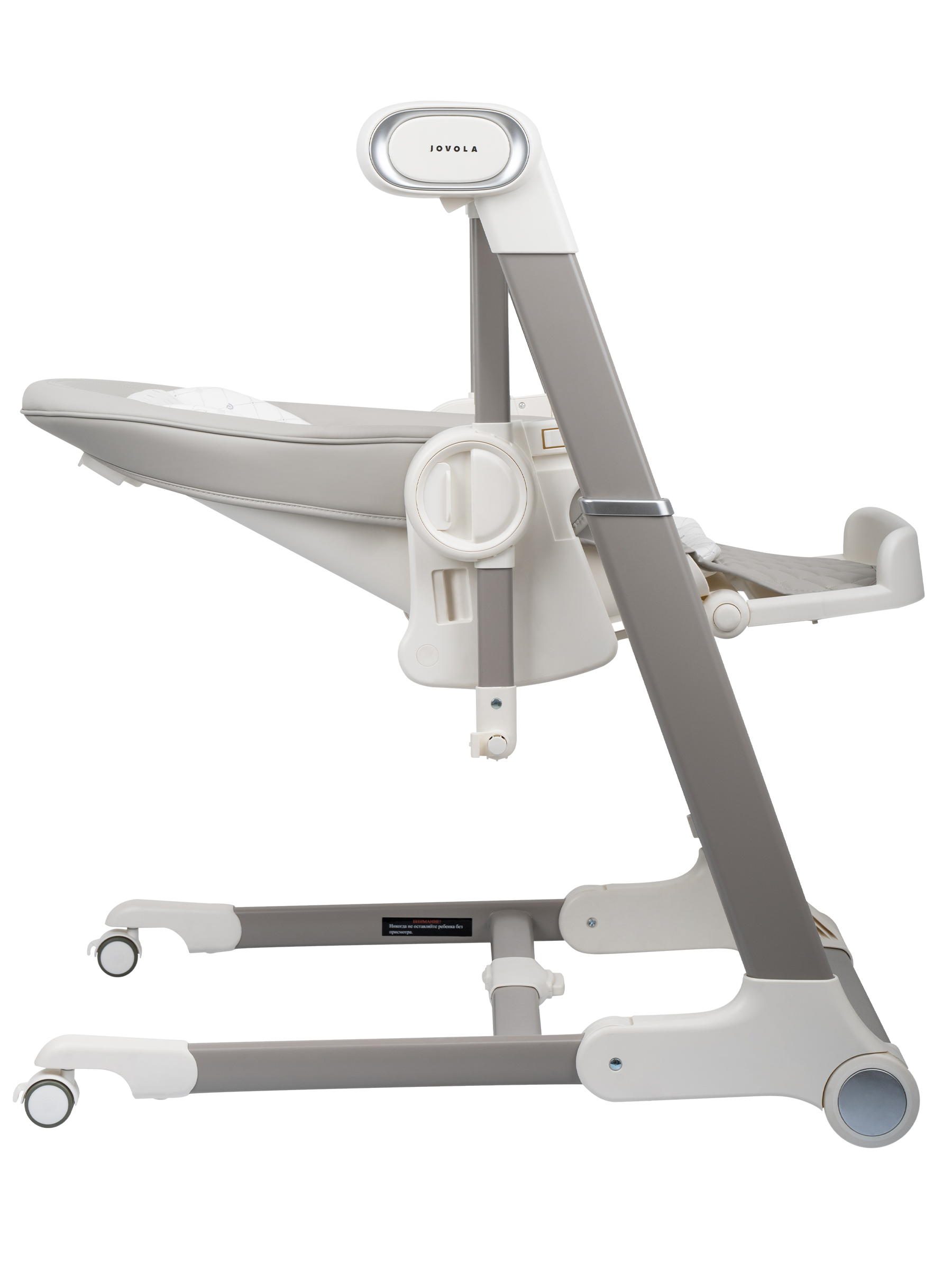 Стульчик для кормления JOVOLA Loki с функцией электрокачели серый - фото 16