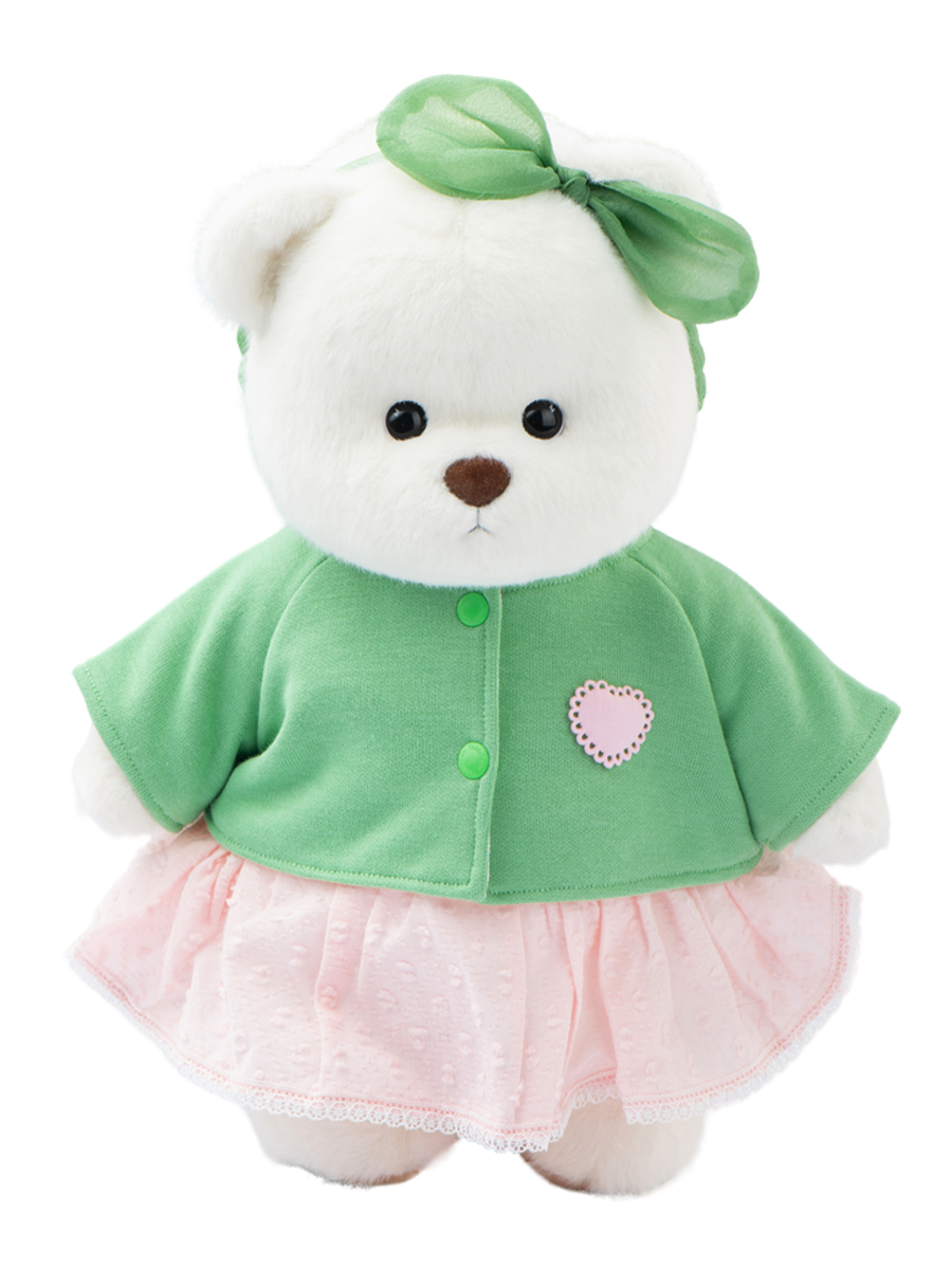 Мягкая игрушка TeddyTales Медведь Счастье белый - фото 1
