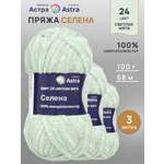 Пряжа для вязания Astra Premium селена мягкая микрополиэстер 100 гр 68 м 24 светлая мята 3 мотка