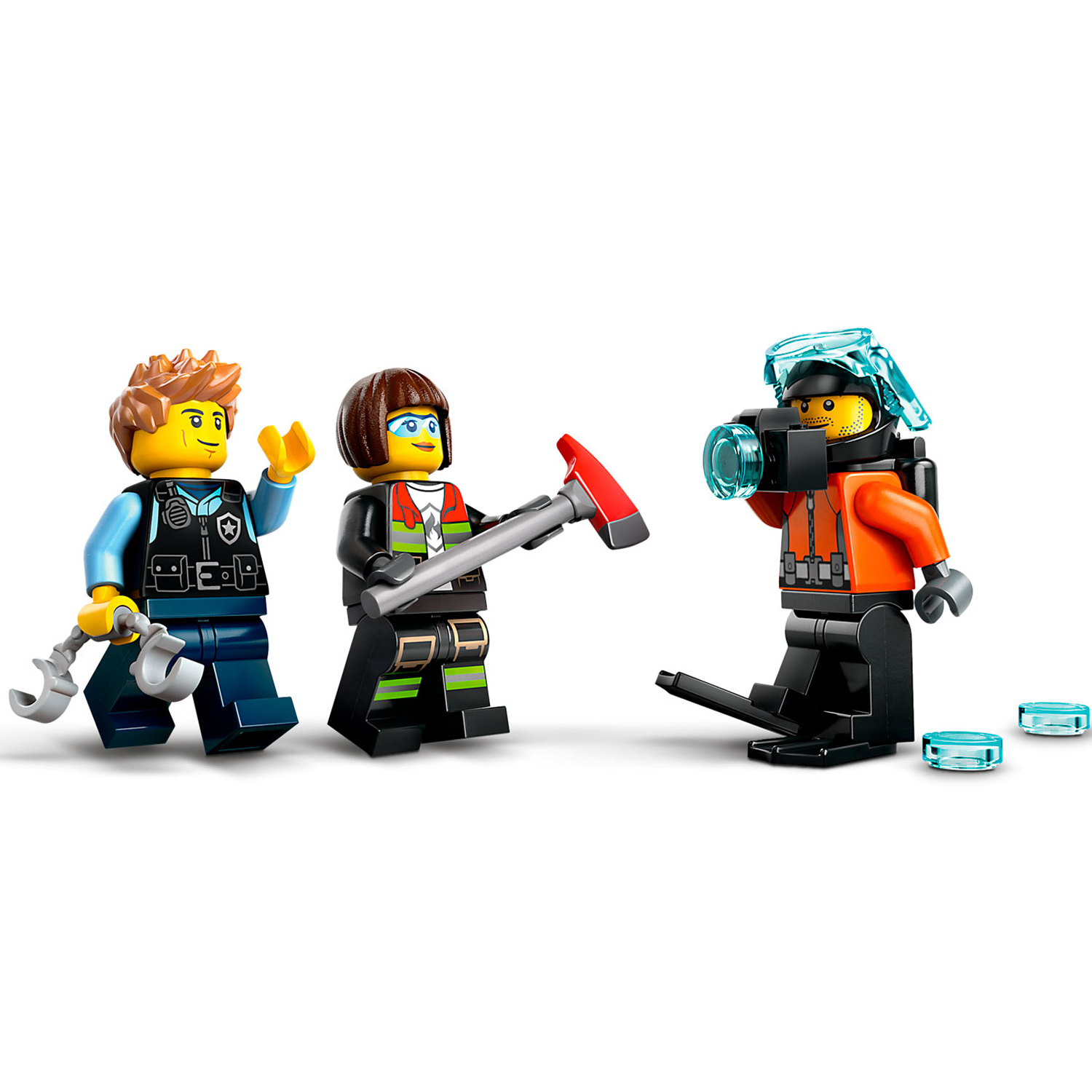 Конструктор LEGO City Вертолёт,пожарная машина,лодка блочный - фото 3