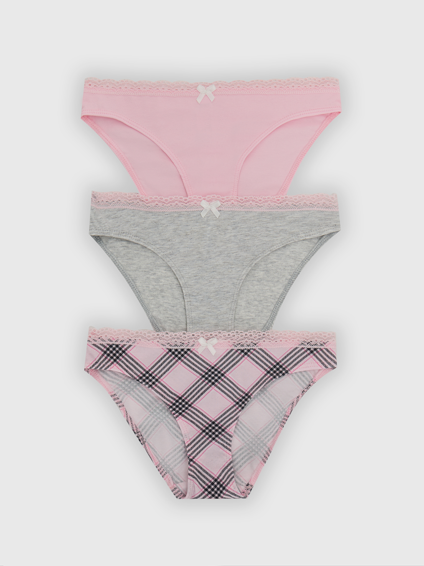 Трусы 3 шт Mark Formelle (Марк Формэль) 417750-3/клетка черно -розовая - фото 1