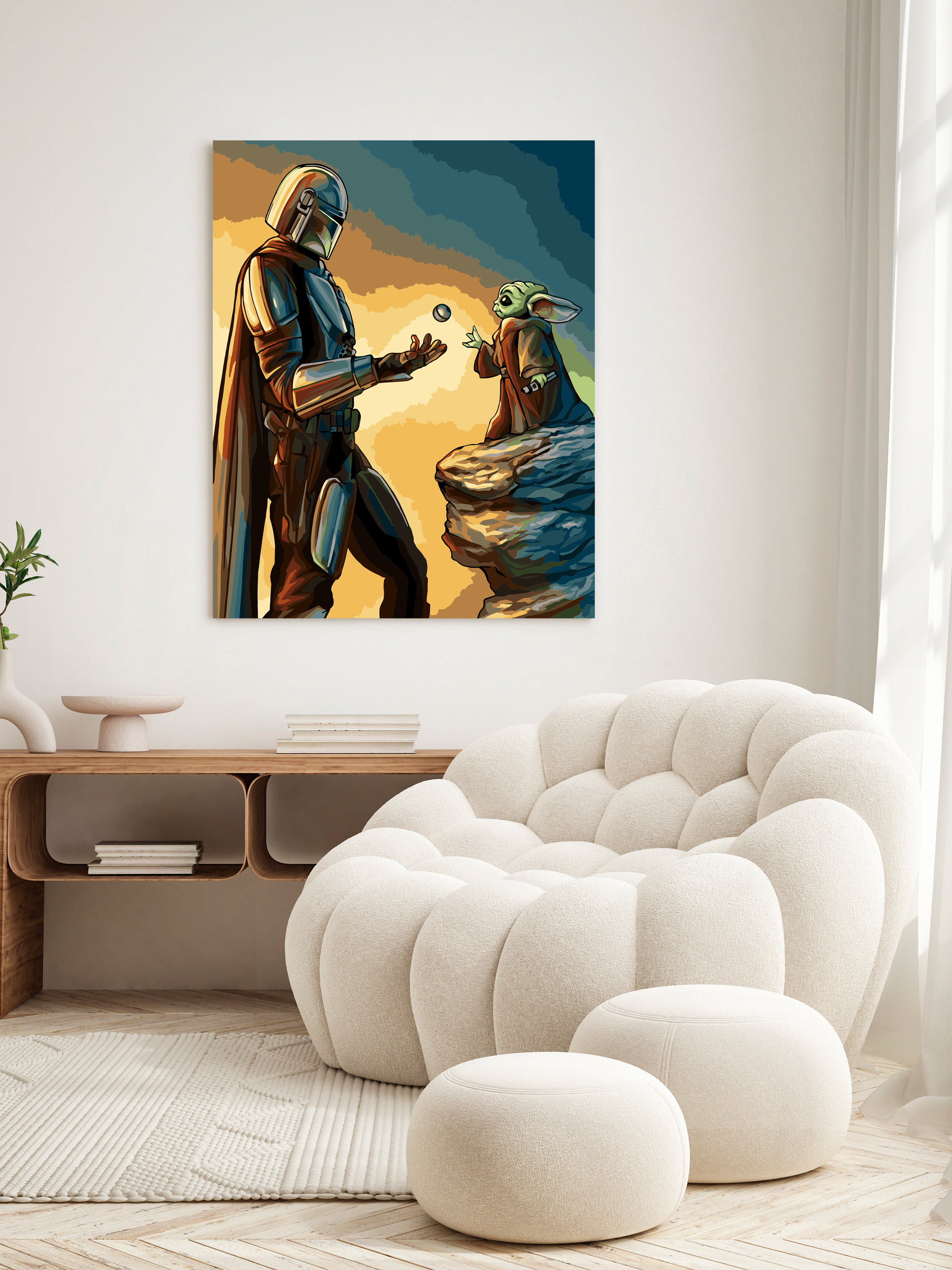 Картина по номерам Это просто шедевр Мандалорец и Грогу - фото 3