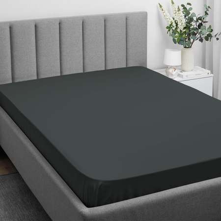 Простыня Monocolor евро 240х220 рис.6155-1 антрацит