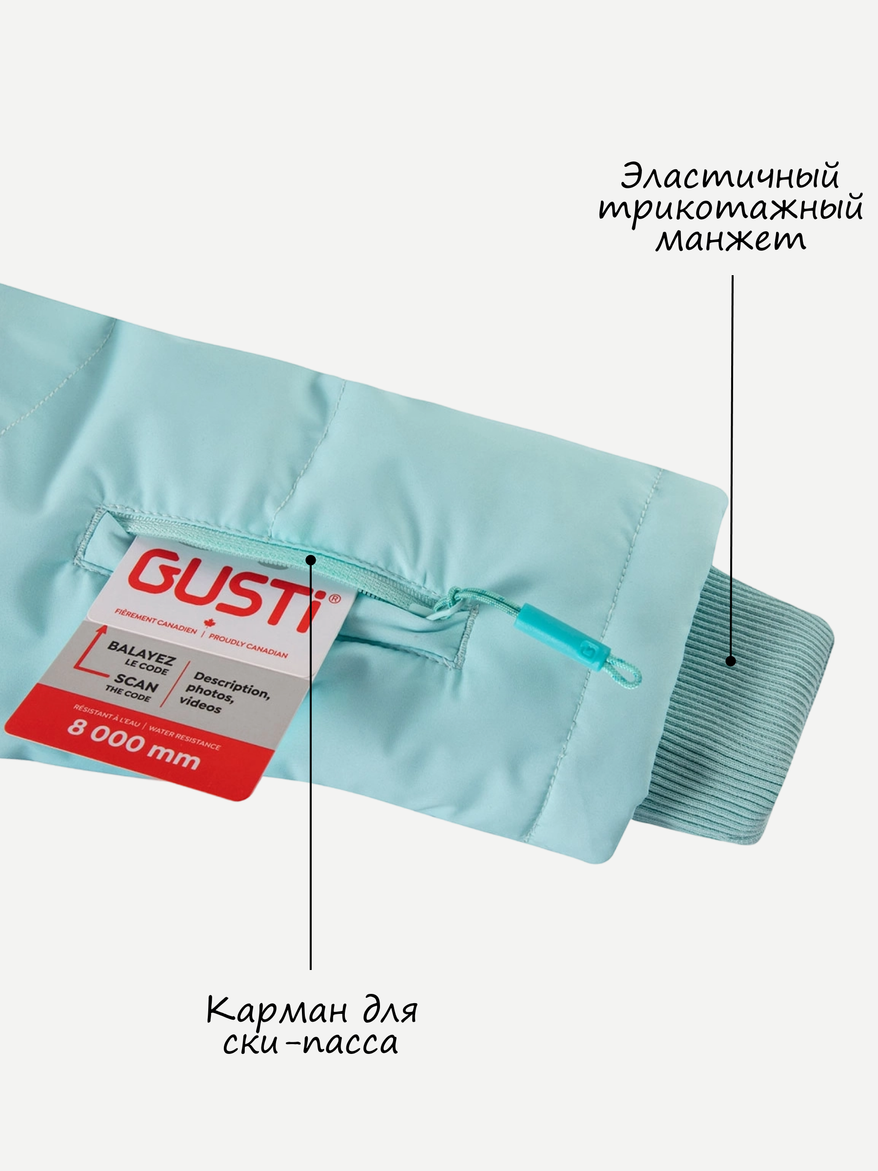 Парка GUSTI GW5GJ520-AZURE - фото 5