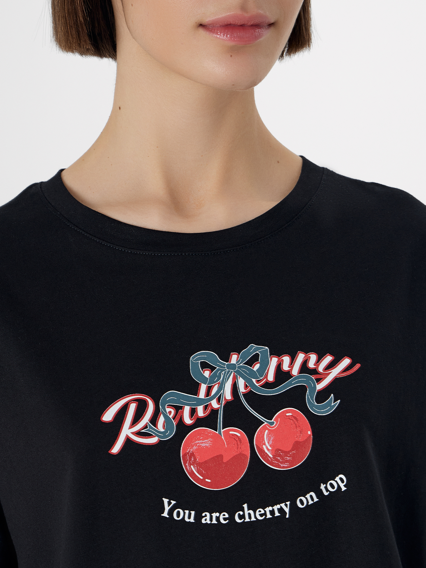 Пижама Mark Formelle (Марк Формэль) 592536/черный +вишенки на черном - фото 5