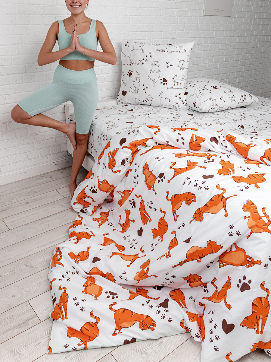 Комплект постельного белья BRAVO Котойога евро 4 предм. - фото 12