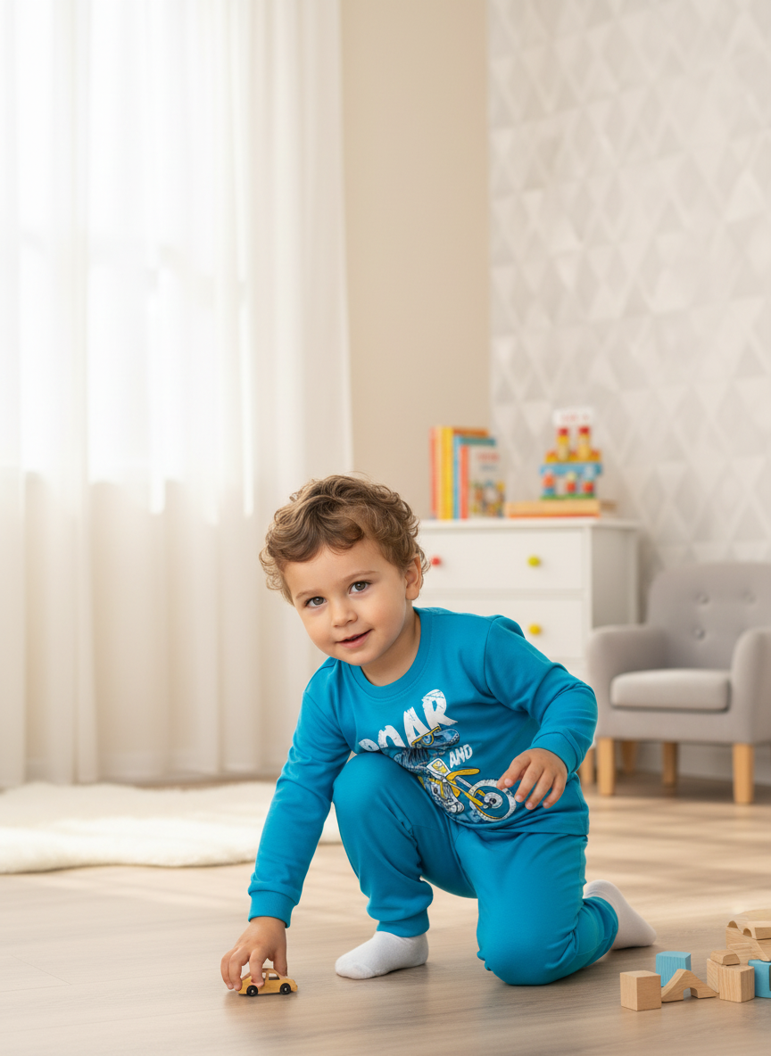 Пижама Утенок 800п бирюза дино - фото 3