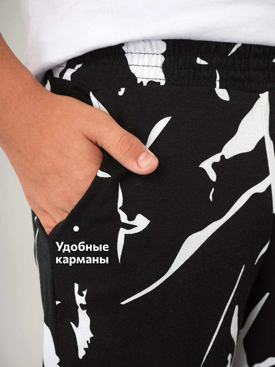 Шорты HappyFox HF037SPкляксы.черный.белый - фото 4