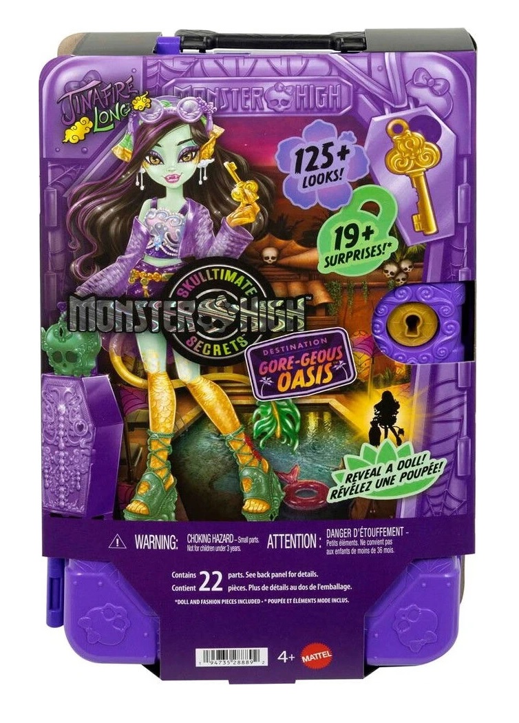 Кукла модельная Mattel Monster High Джинафаер Лонг с чемоданом высота 30 см JDR52 - фото 1
