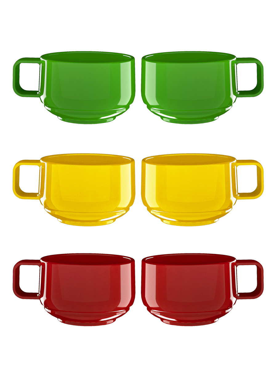 Набор посуды Solaris 6 толстостенных чашек 0.28 л - фото 7