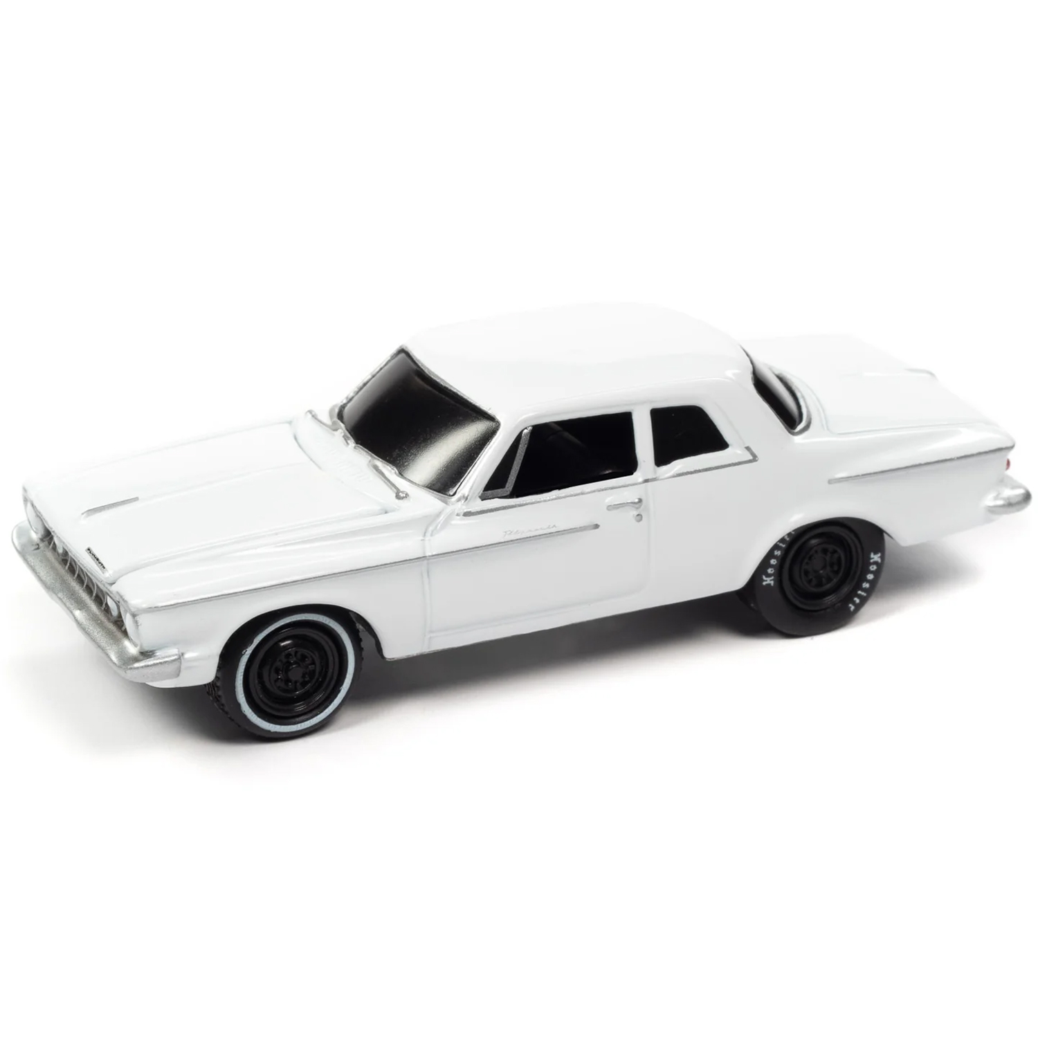 Автомобиль Johnny Lightning 1962 Plymouth Savoy Max Wedge 1:64 белый JLCG029B-R2-N6 - фото 3