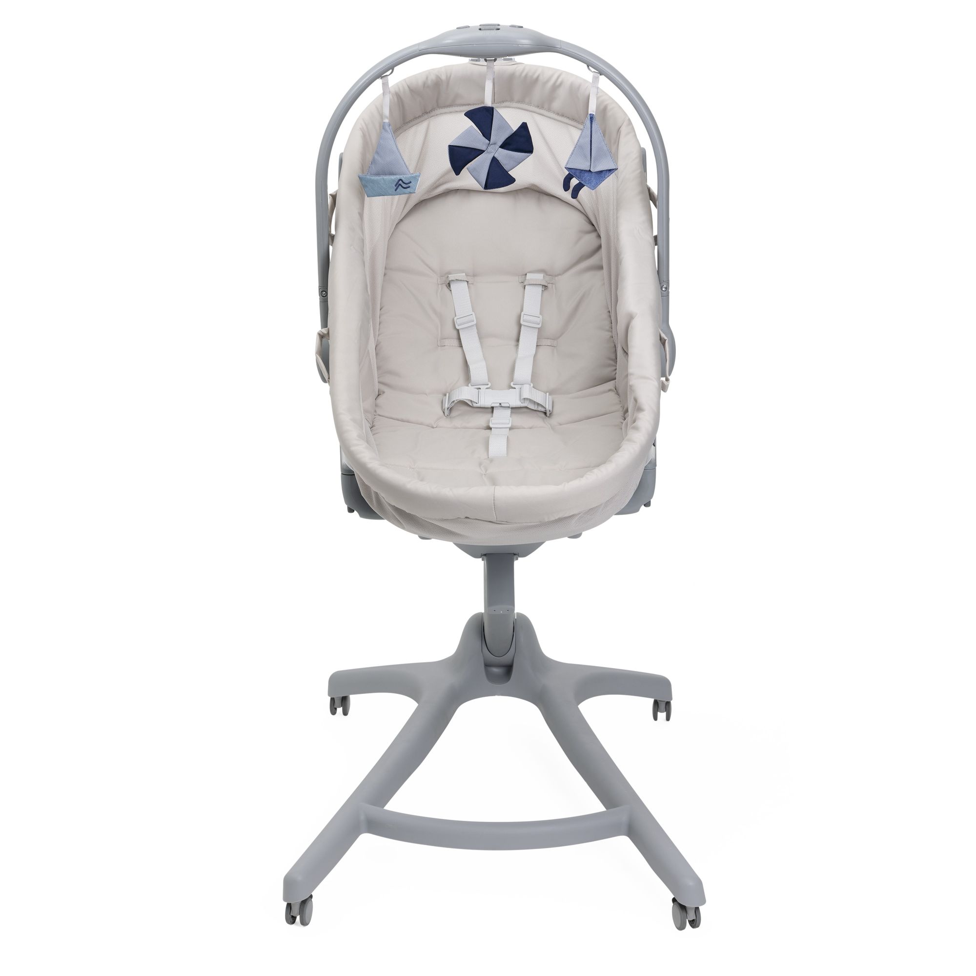 Детская кроватка Chicco Baby Hug Pro 5в1 с рождения до 3 лет Beige Latte овальная, поперечный маятник - фото 12