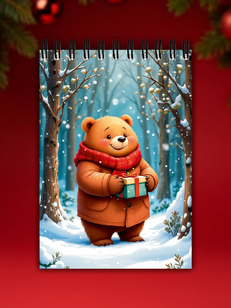 Блокнот Prof-Press Новогодние зверушки 32 лист. - фото 8