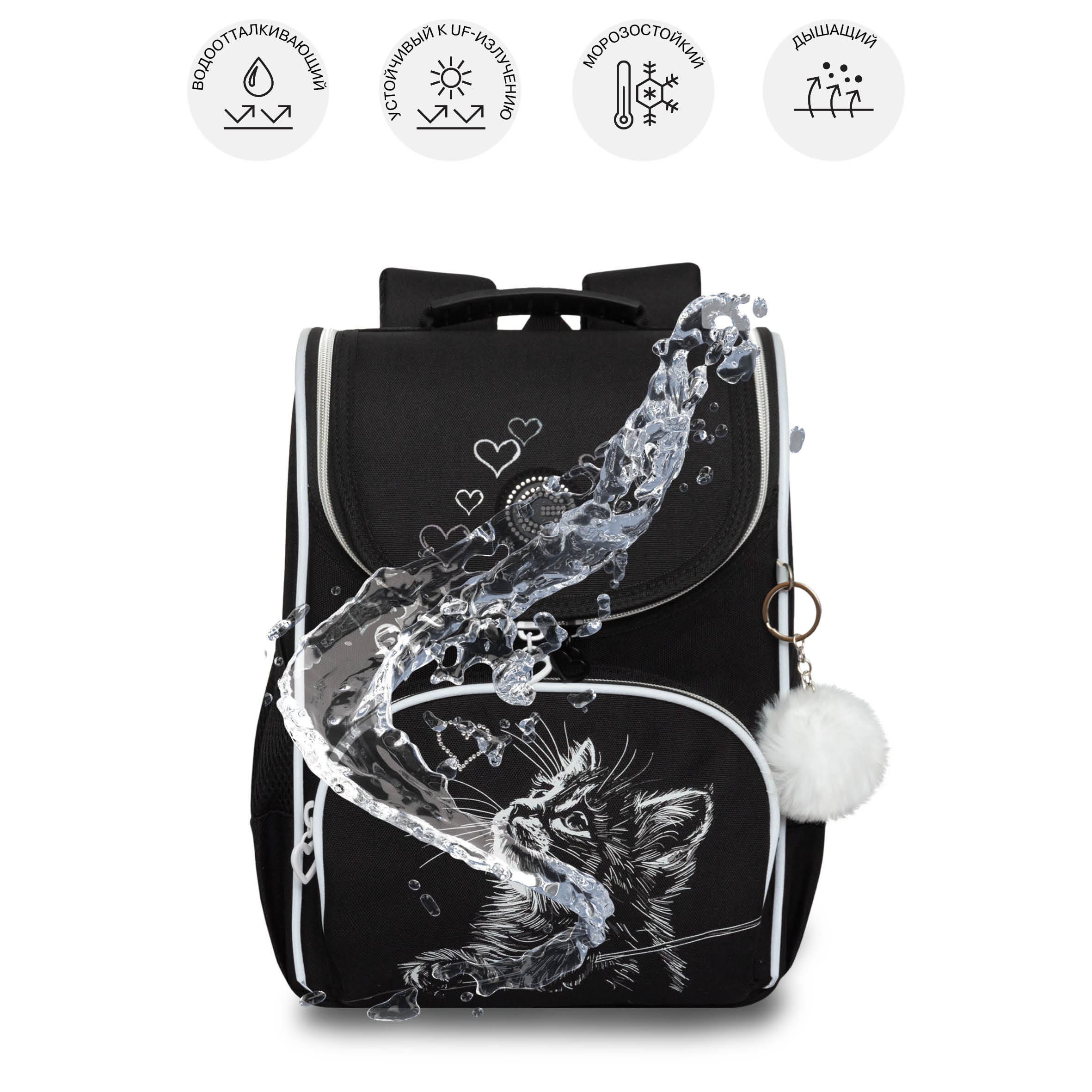 Ранец Grizzly Котик - фото 10