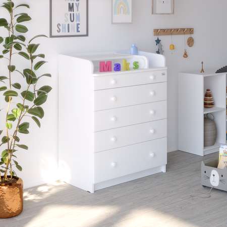 Пеленальный комод aton baby furniture Комод Maks белая аялска/белый