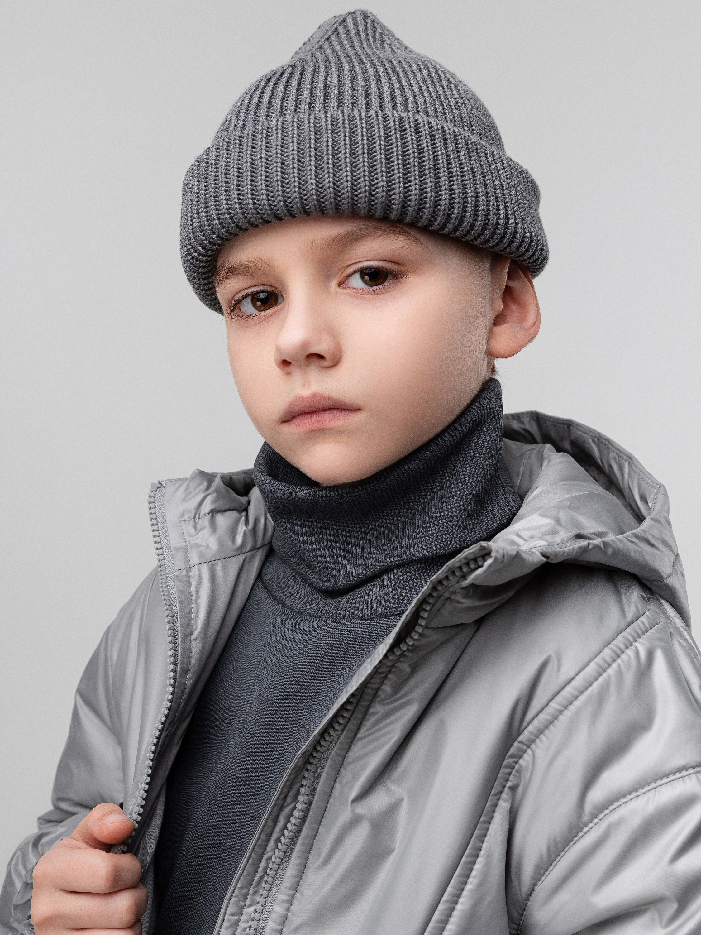 Шапка Bodo 10-348MU_темно-серый меланж - фото 3