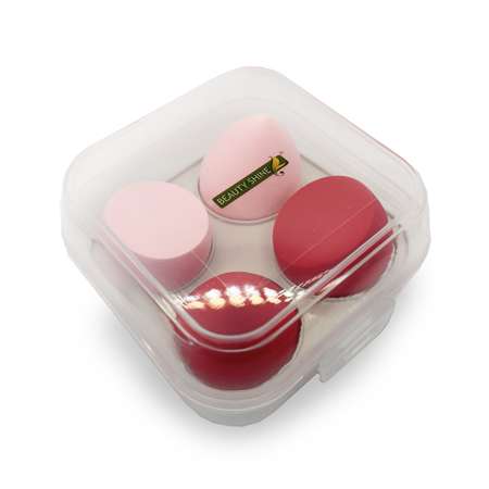 Спонжи для макияжа Beauty Shine Роза 4 шт