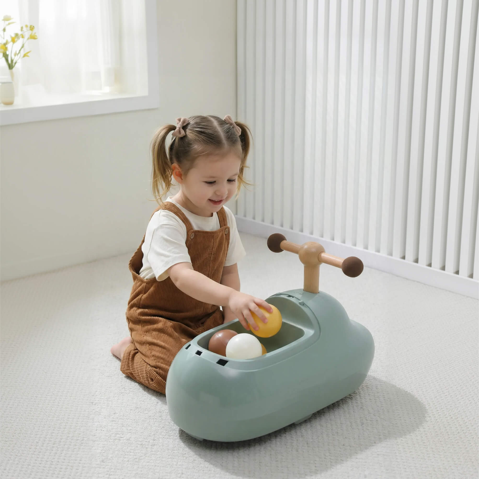 Пушкар UNIX Kids каталка детская бибикар зеленый - фото 12