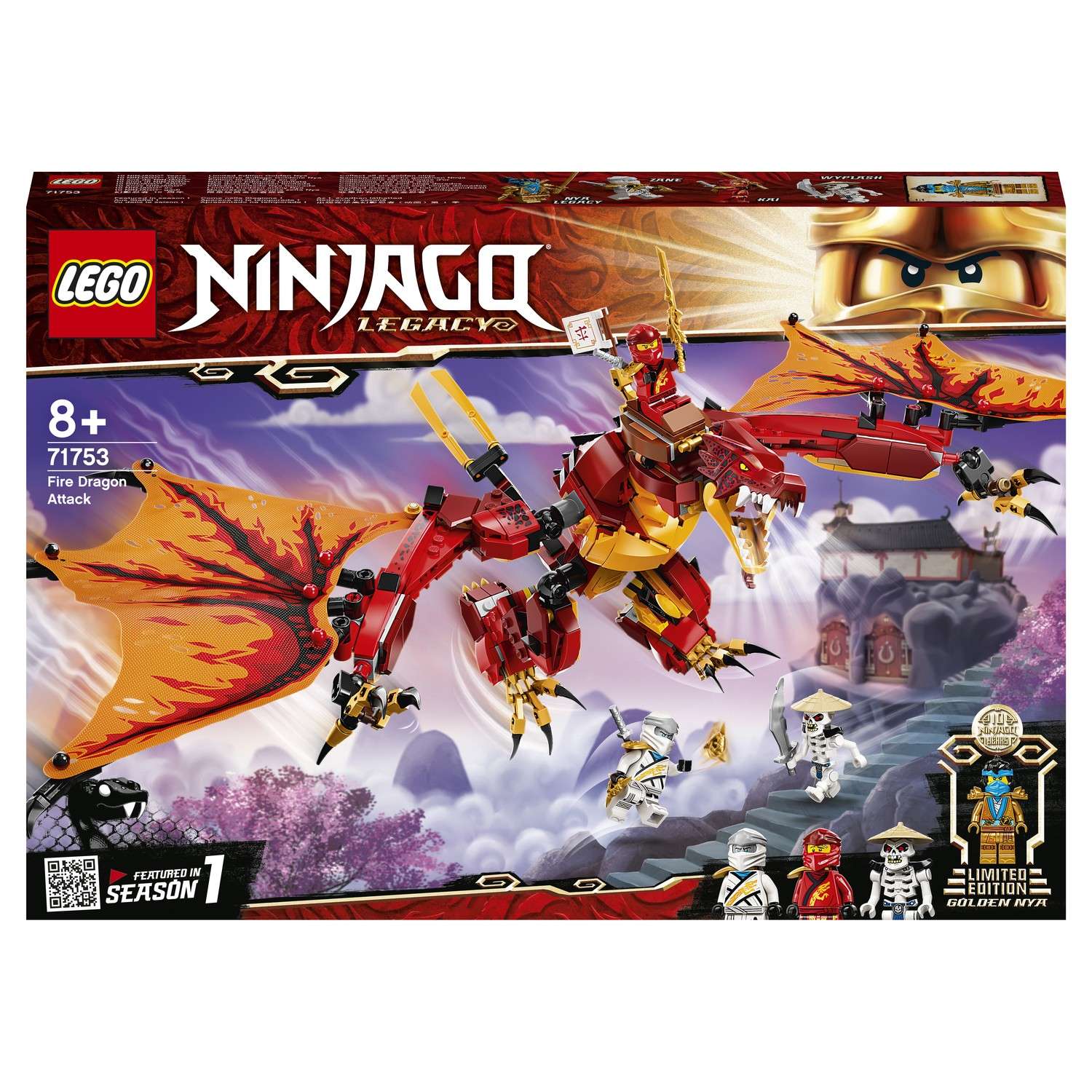 Конструктор LEGO NINJAGO Атака огненного дракона блочный - фото 2