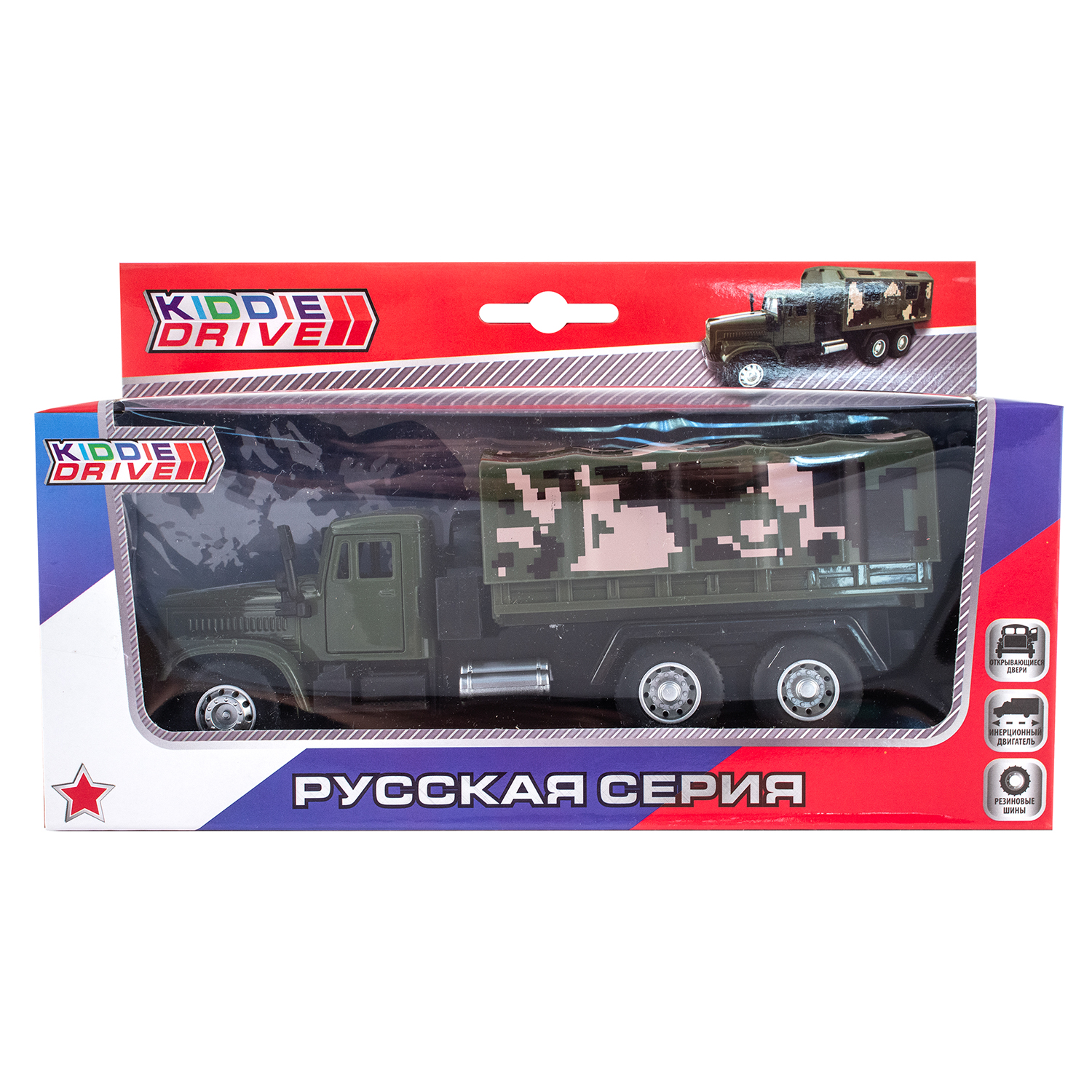 Грузовик KiddieDrive военный инерционный 1601714_1 - фото 3