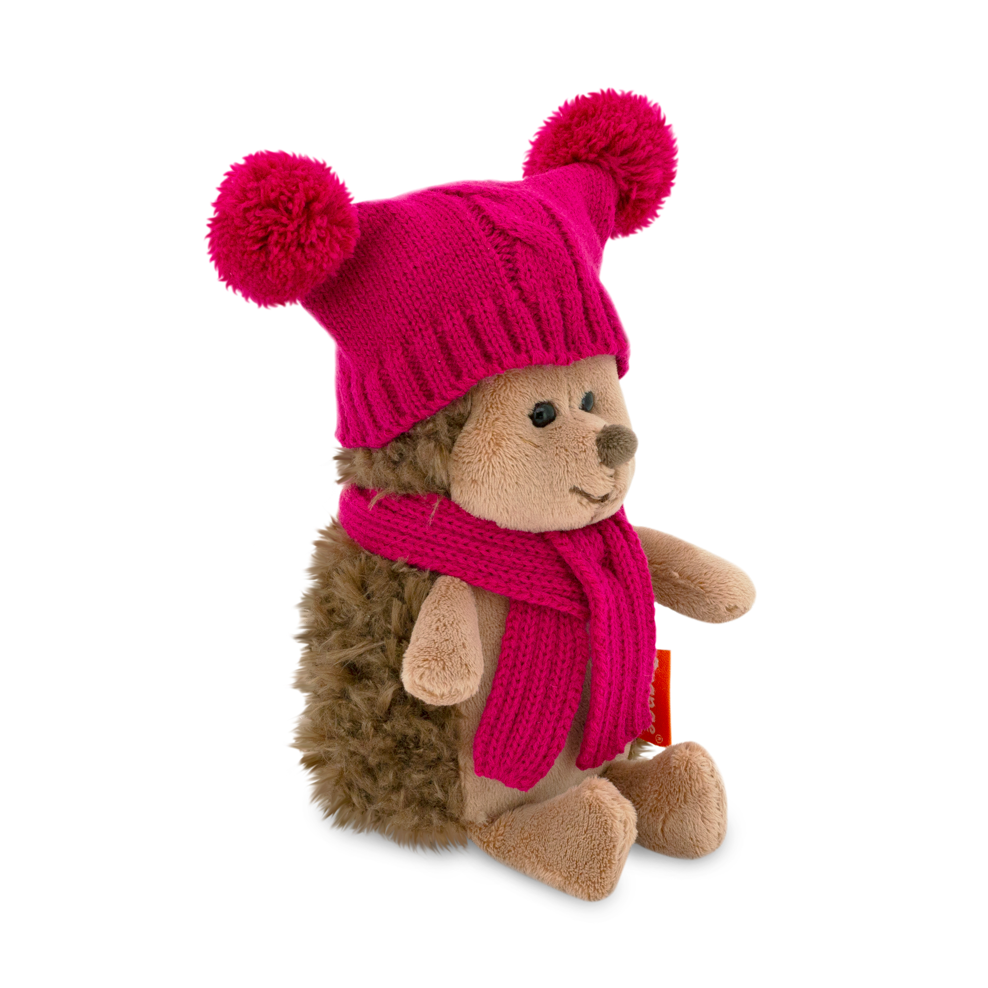 Мягкая игрушка Orange Toys Ежинка Колючка в шапке с двумя помпонами 15 см - фото 3