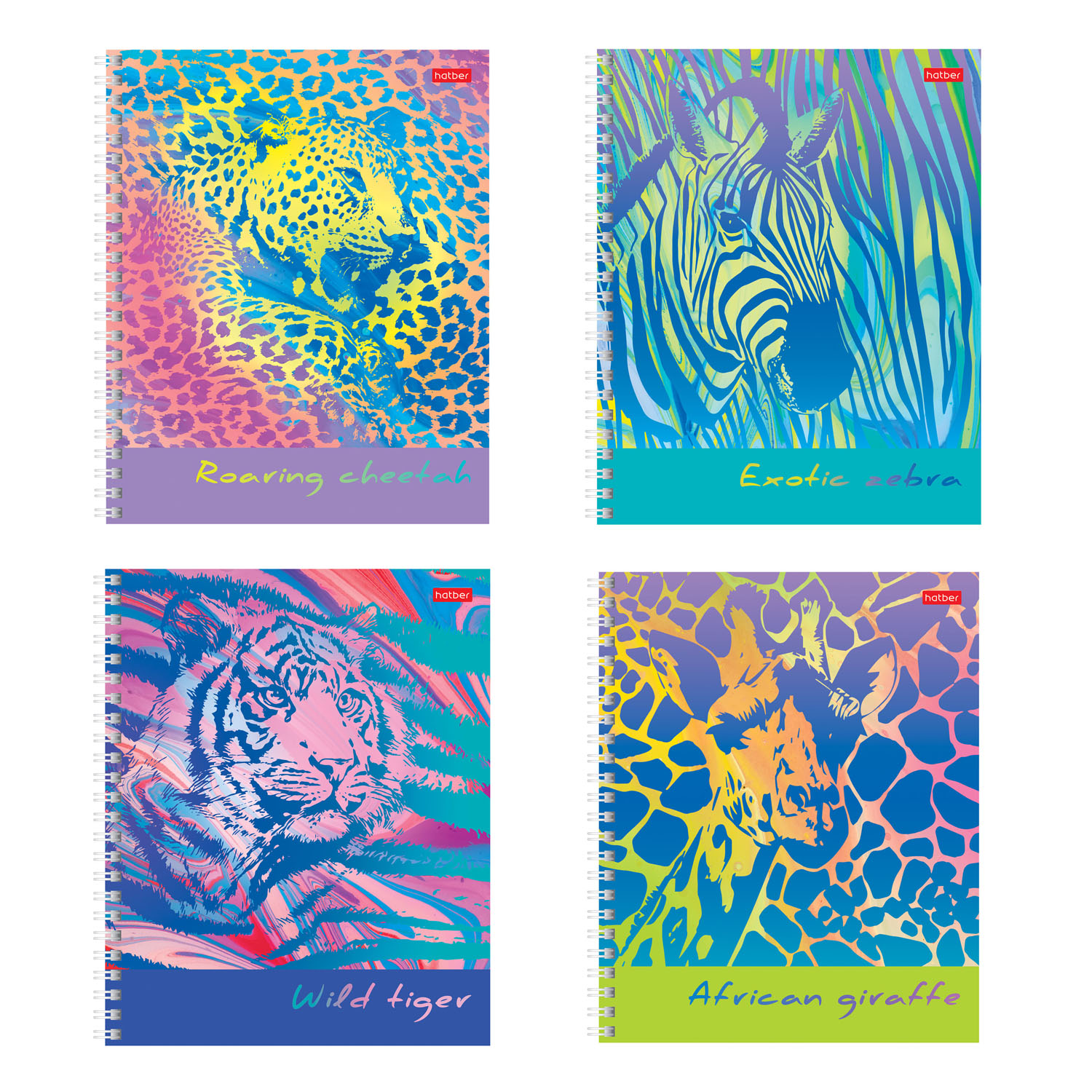 Изображение товара Общая тетрадь Hatber Rainbow animals А5 48 листов фольгированная