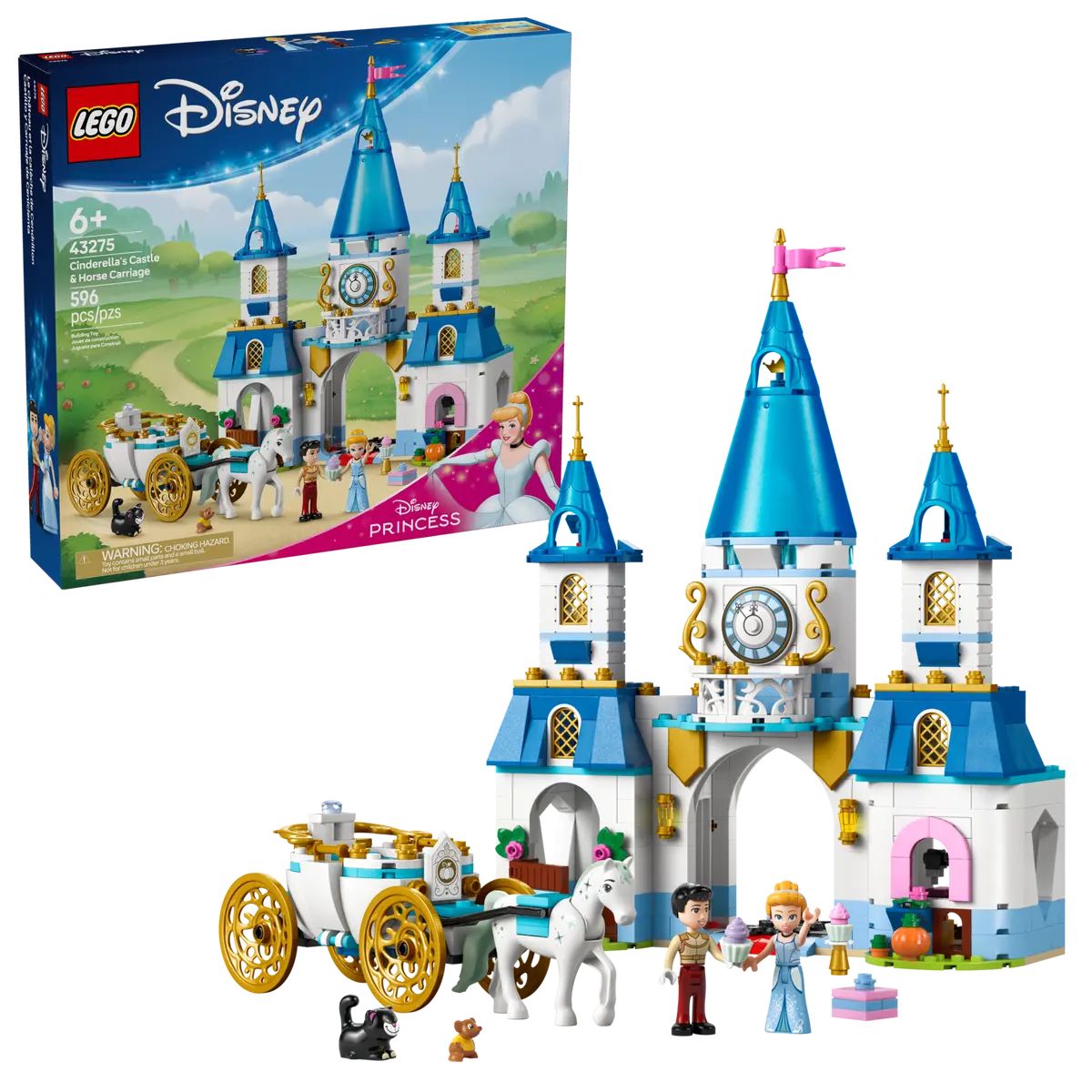 Конструктор LEGO Disney Princess Замок и карета Золушки блочный - фото 1
