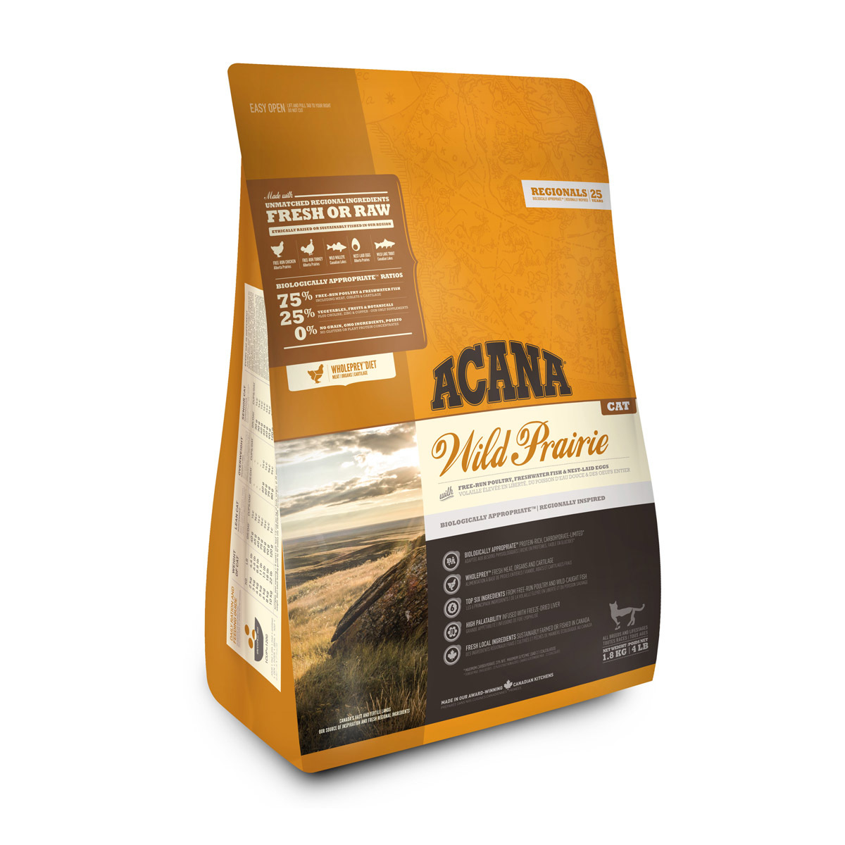 Корм сухой для кошек ACANA 1.8кг Regionals Wild Prairie Cat беззерновой курица - фото 1