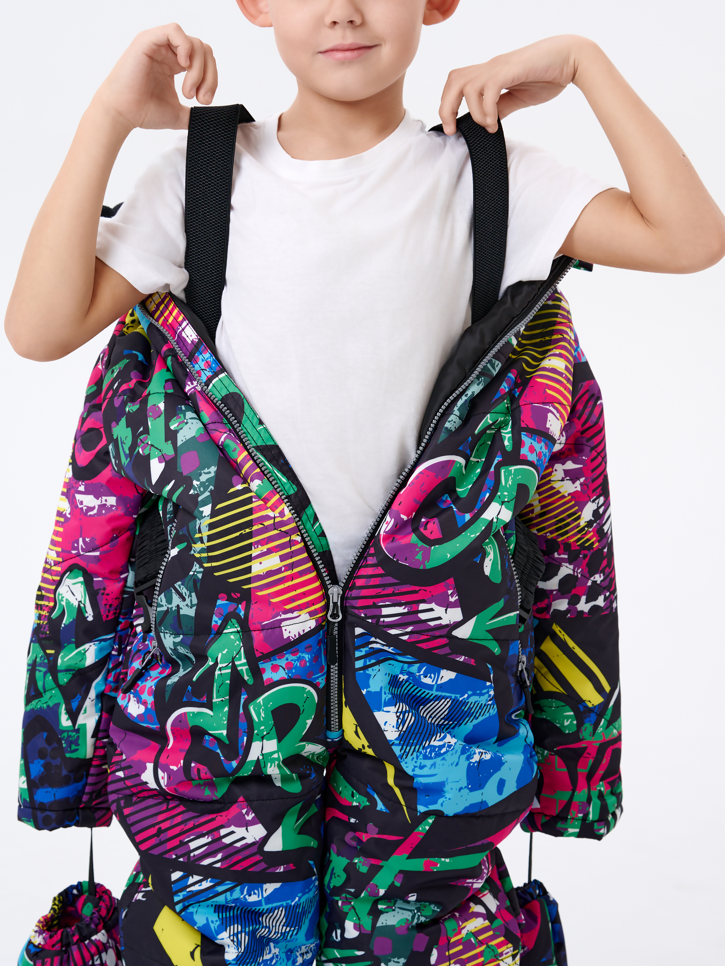 Комбинезон КрутышОк Т-069 черный, абстракция - фото 7