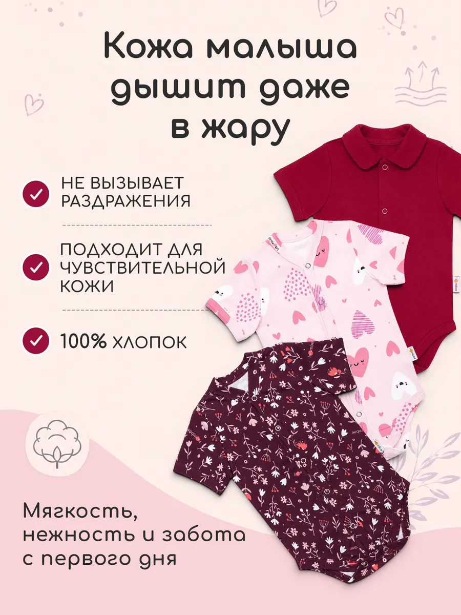 Боди 3 шт loombee S-EN-1405 - фото 12