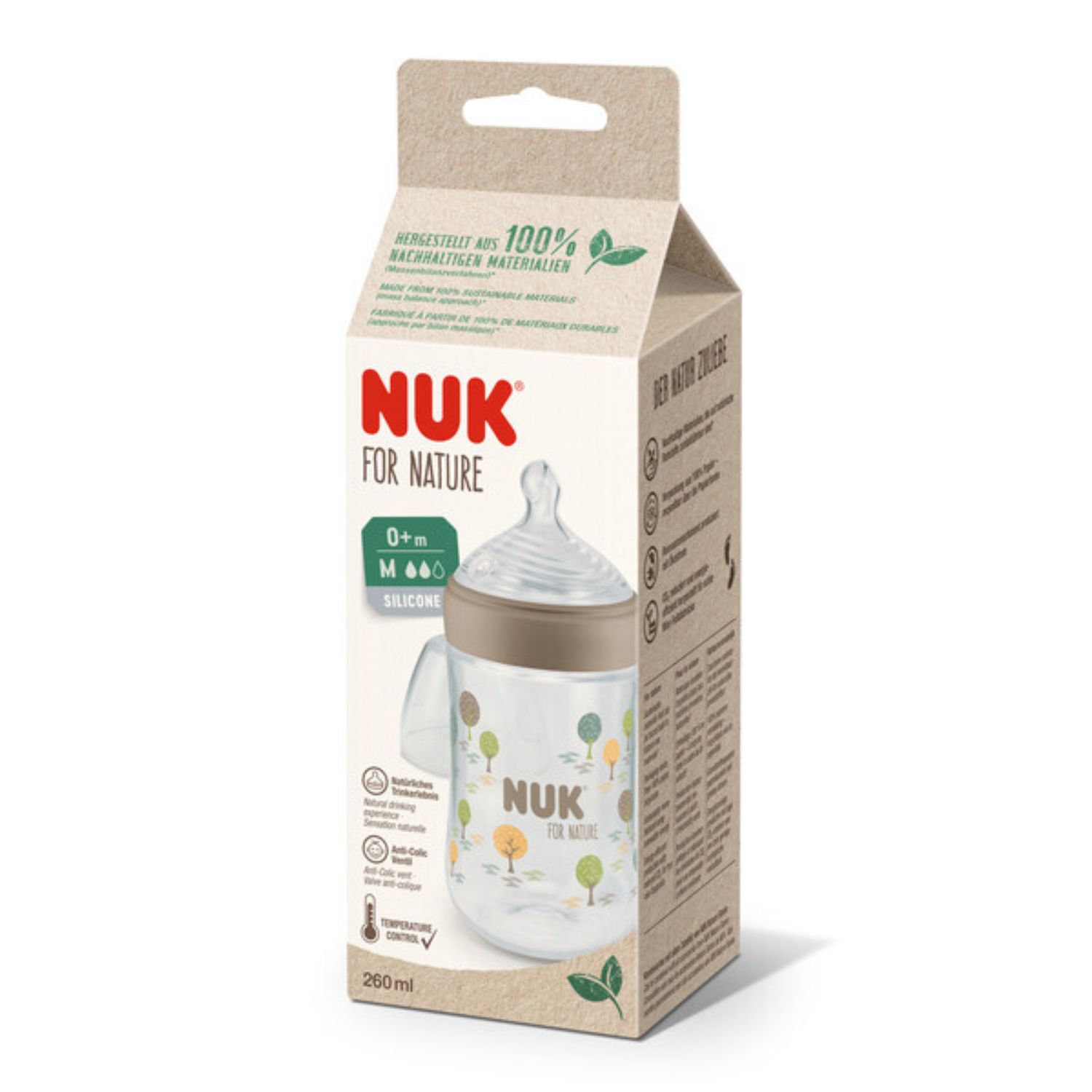 Бутылочка Nuk 260 мл в ассортименте - фото 1