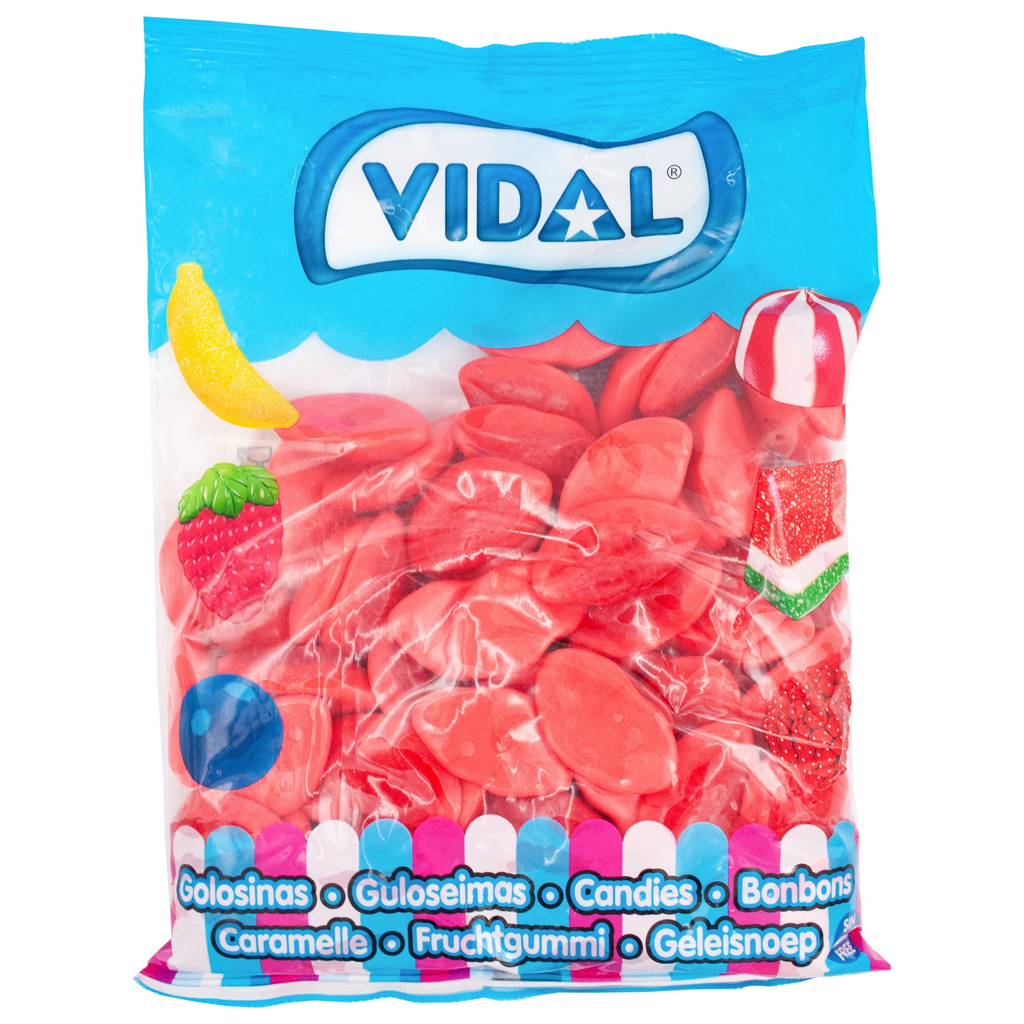 Мармелад жевательный Vidal для детей и взрослых Губки с начинкой 1кг - фото 1