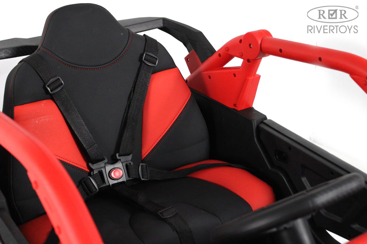 Электромобиль RIVERTOYS Z707ZZ-BLACK-RED С пультом ДУ - фото 9