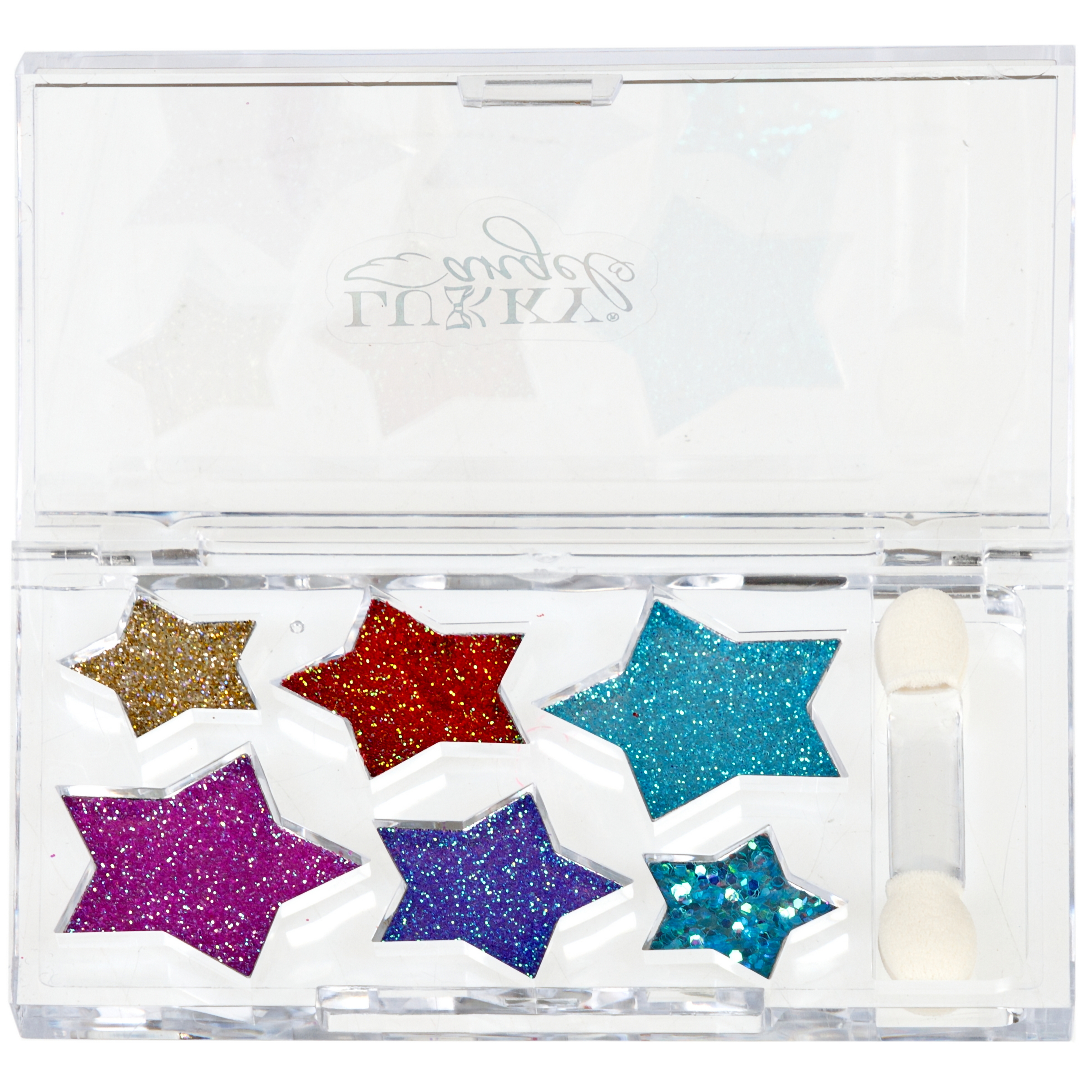 Тени для век LUKKY Angel с блёстками палетка Звездочки 6 цветов с аппликатором 5,4 г - фото 2