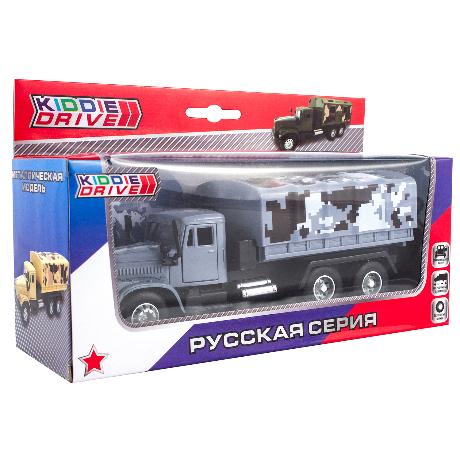 Грузовик KiddieDrive Инерционный военный 1601714_2 - фото 4