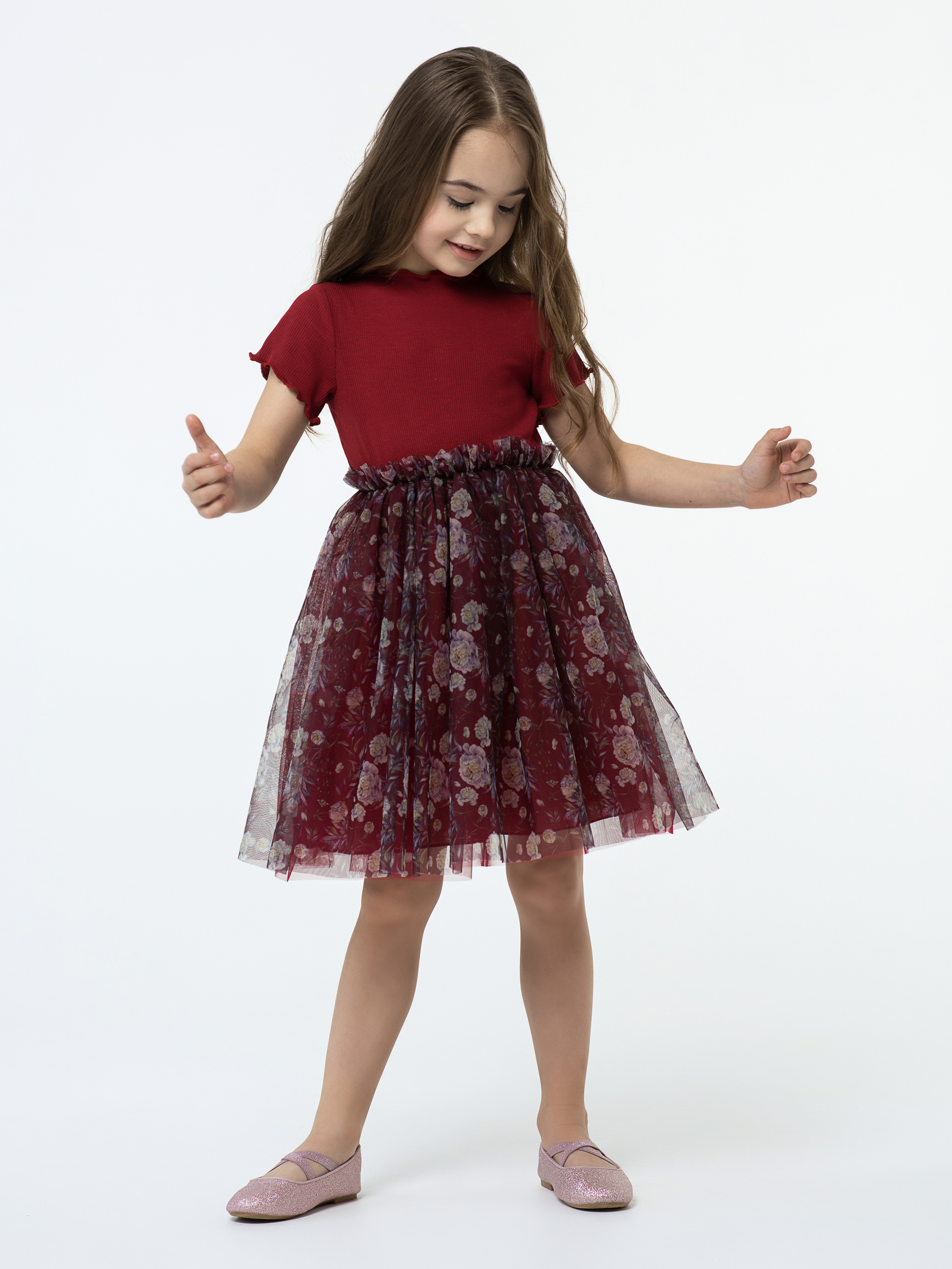 Платье LisaWeta D-128-25 вишневый - фото 2