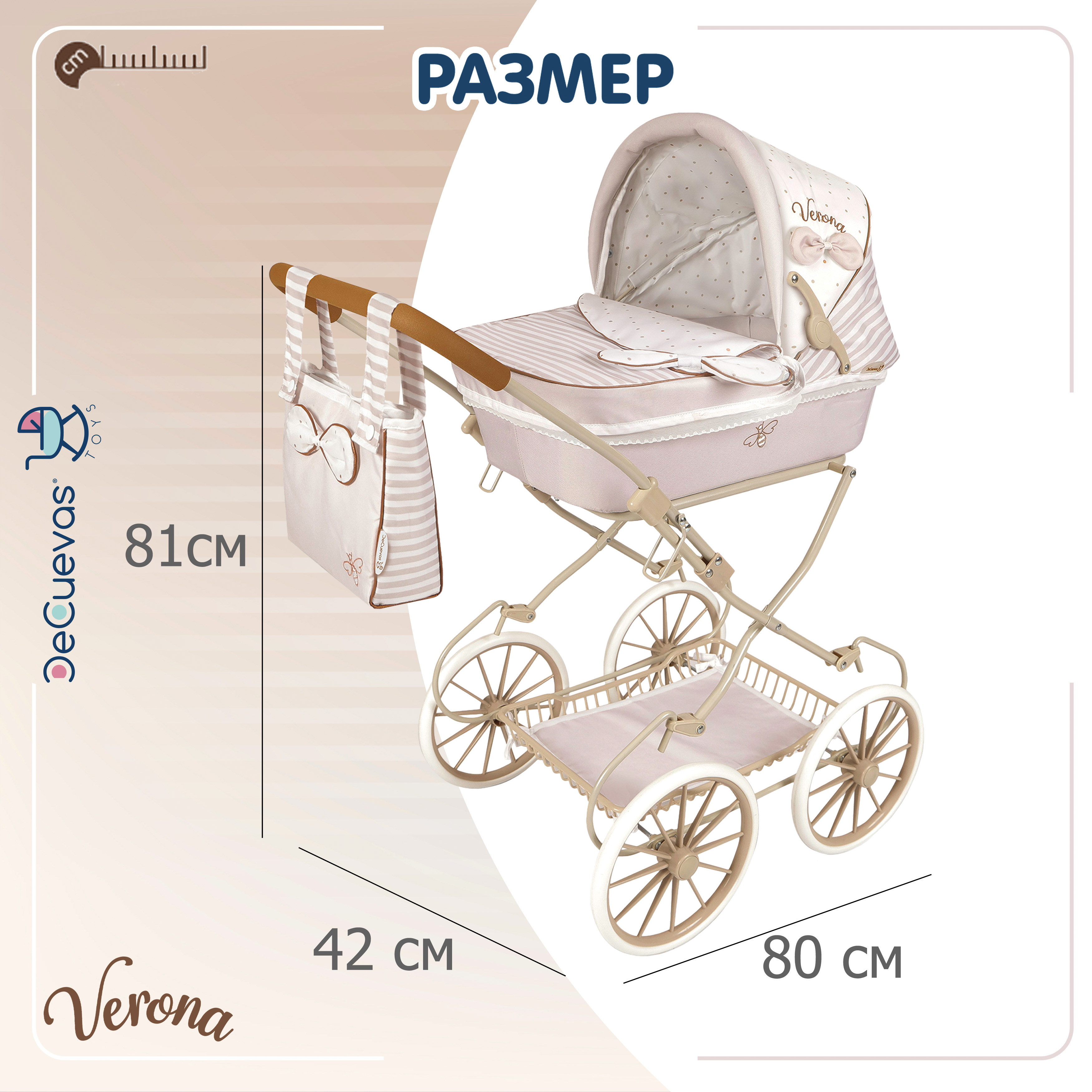Коляска-люлька для кукол DeCuevas Toys 80078 - фото 7