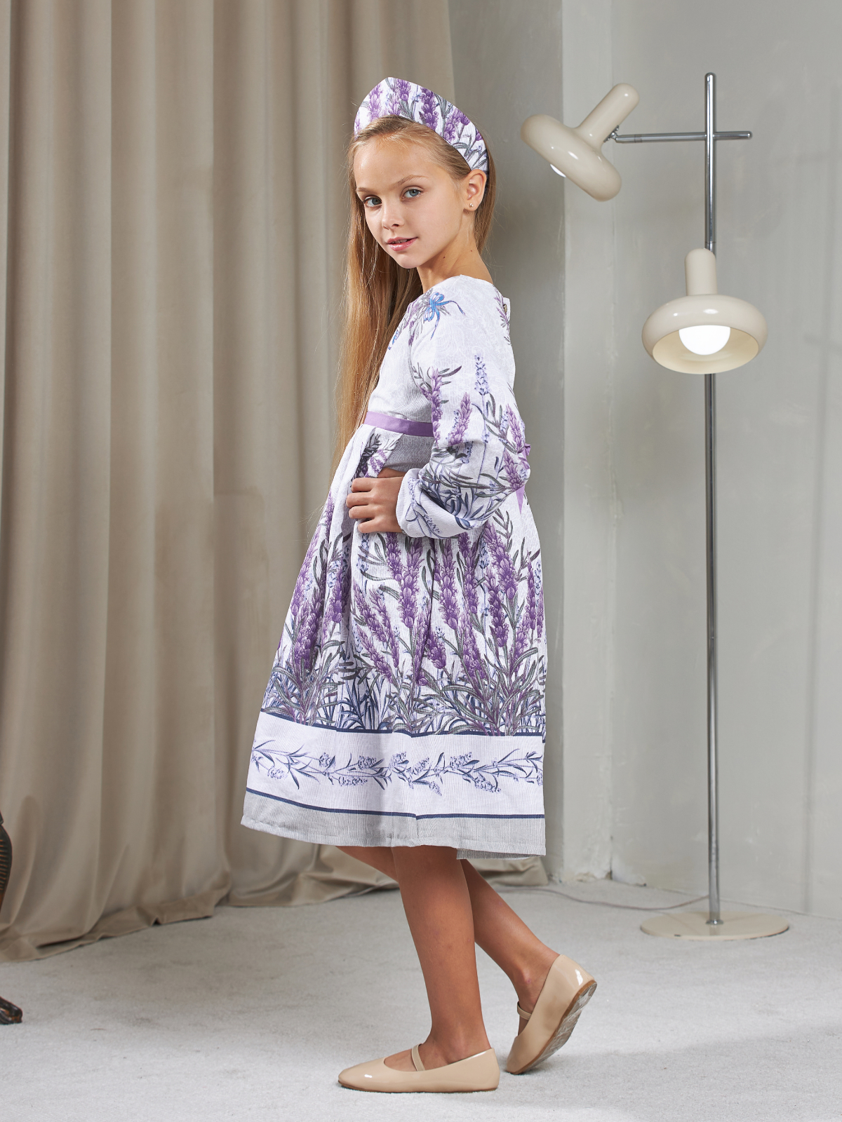 Платье MOUN платье_рогожка_дл/р_лаванда - фото 3