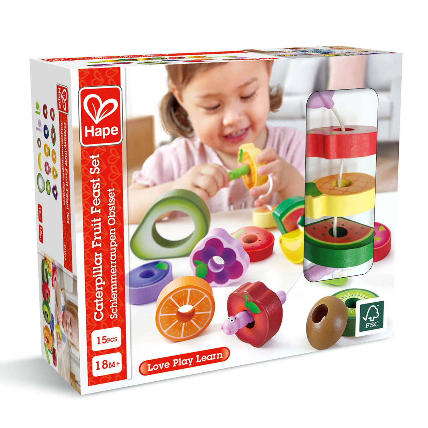 Игрушка Hape шнуровка Шнуровка Веселые гусеницы - фото 10