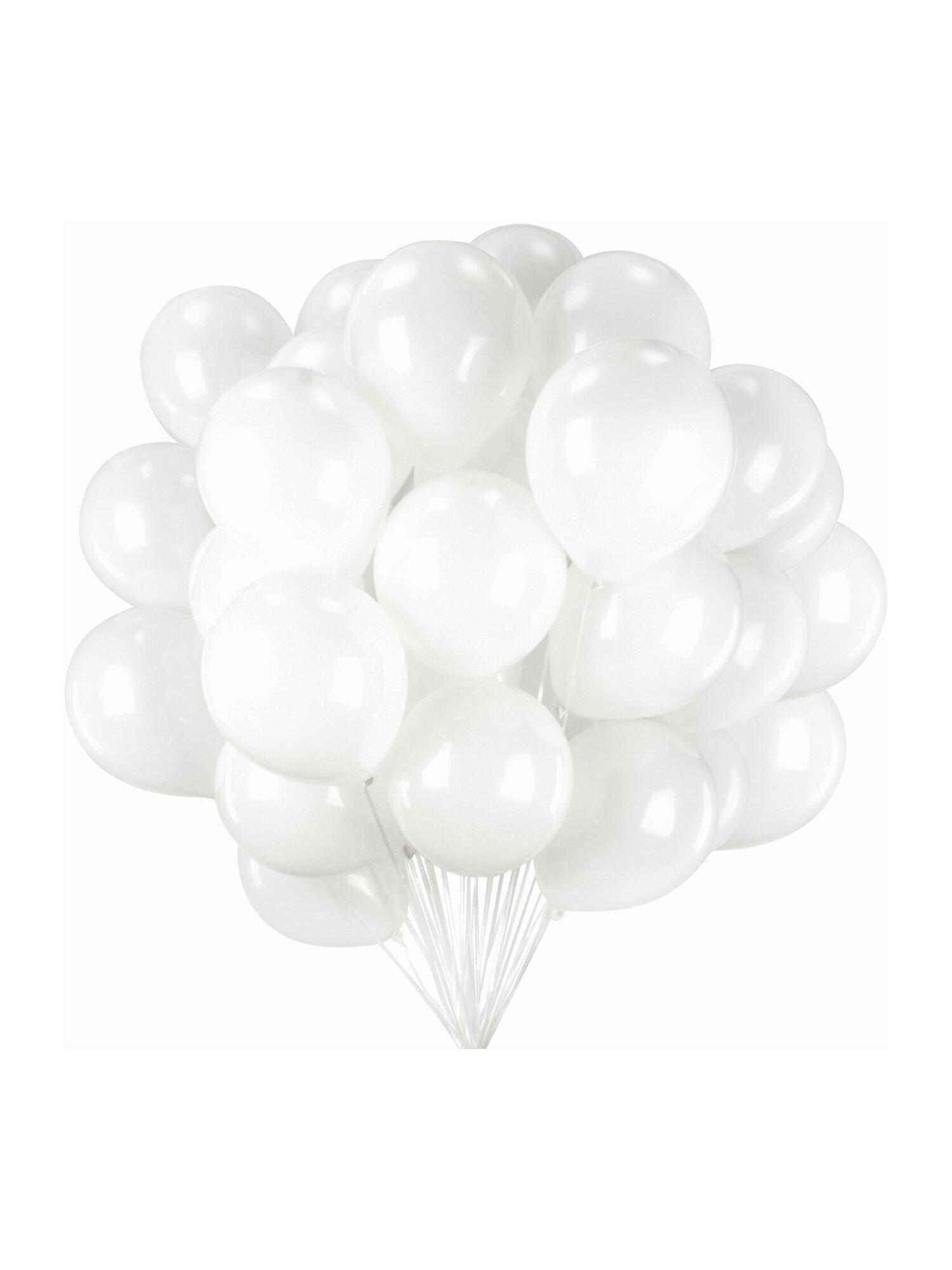 Шары воздушные Золотая сказка 50 штук белые - фото 4