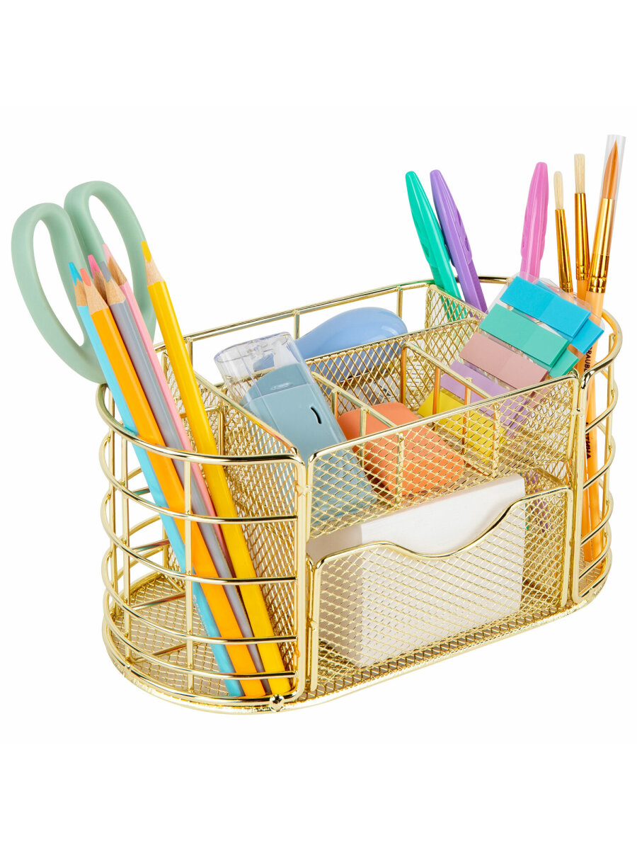 Органайзер для косметики и канцелярии MONTE VITA металлический настольный 9 секций - фото 6