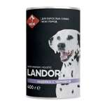 Корм для собак Landor 0.4кг всех пород индейка с черникой ж/б