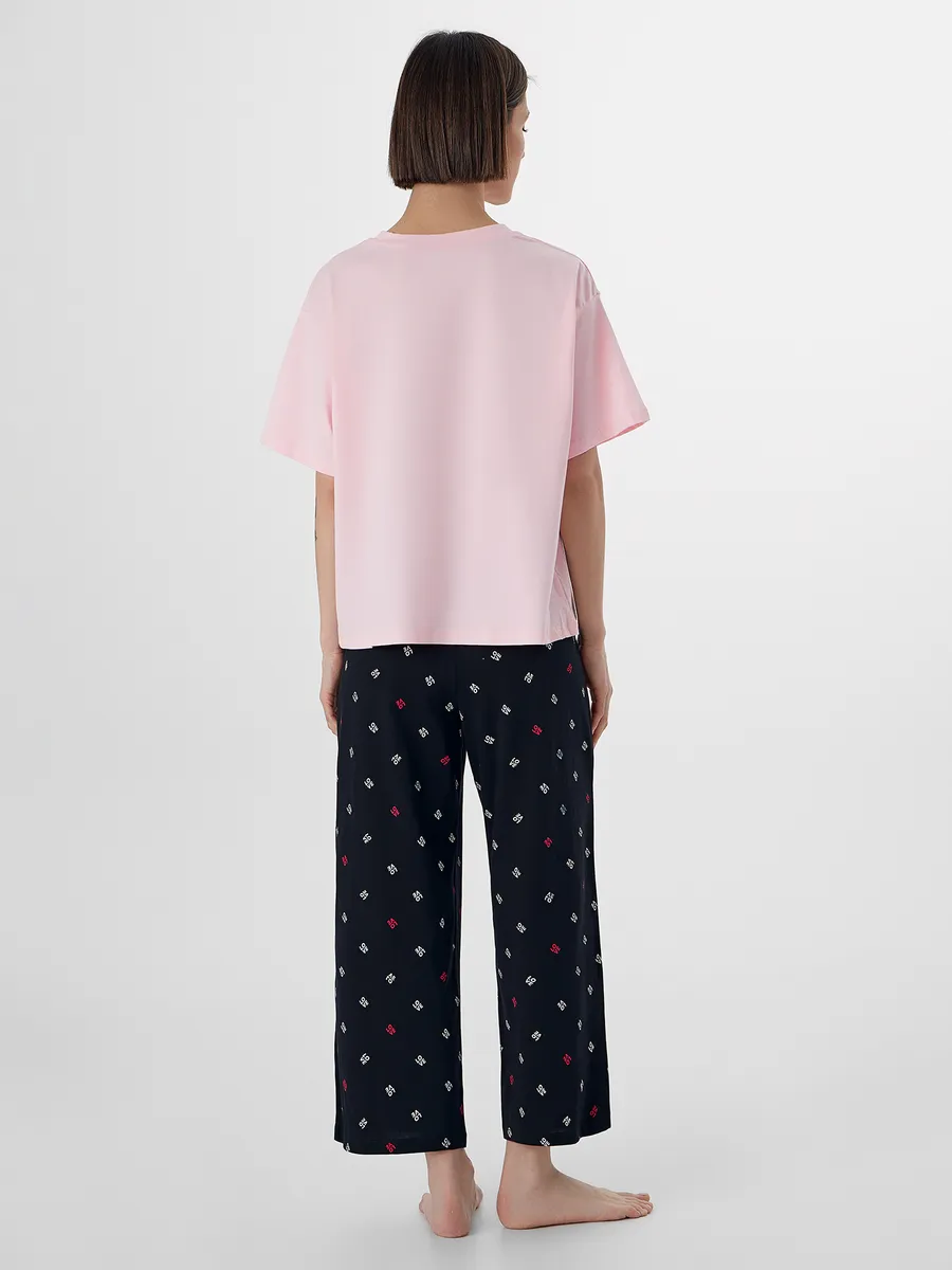 Пижама Mark Formelle (Марк Формэль) 592600/розовая сказка +текст на черном - фото 3