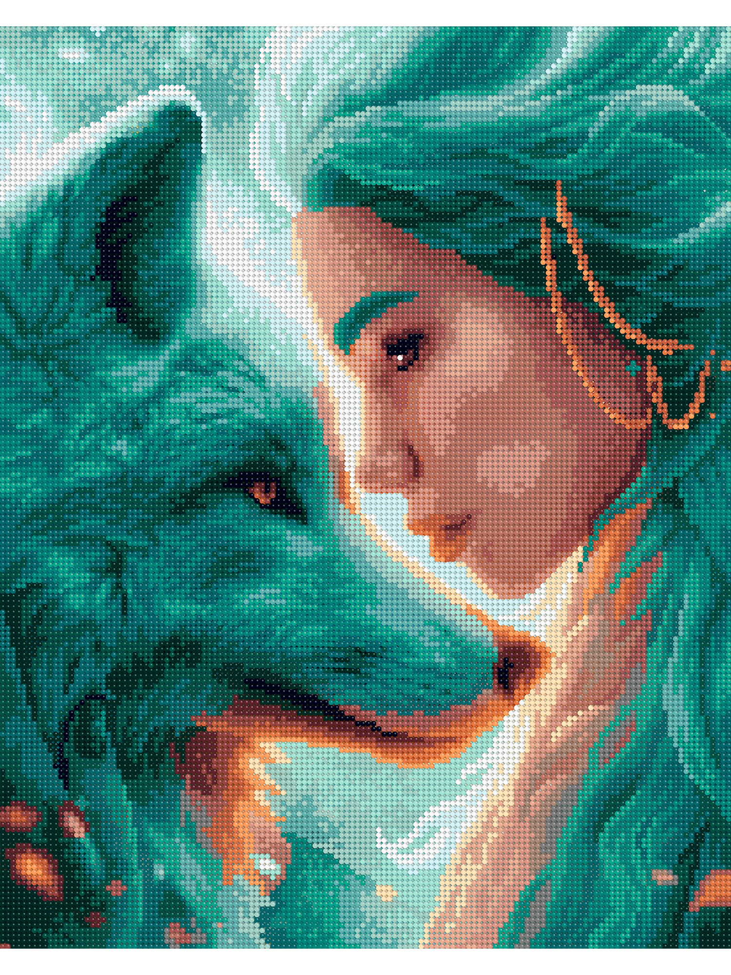 Алмазная мозаика Art on Canvas Дружба с волком в ассортименте - фото 2
