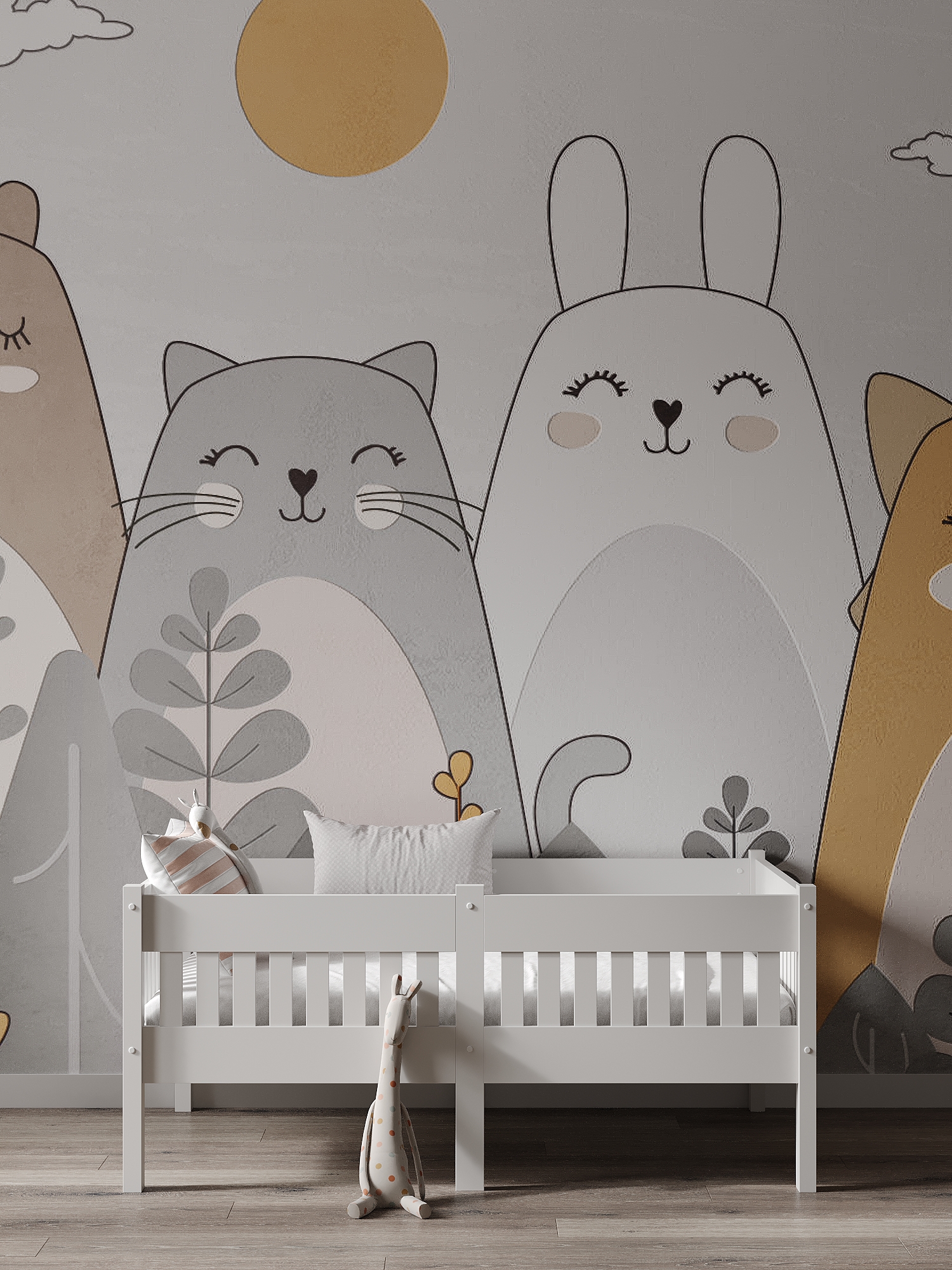 Кровать односпальная Moms charm Бортики (белый) - фото 7