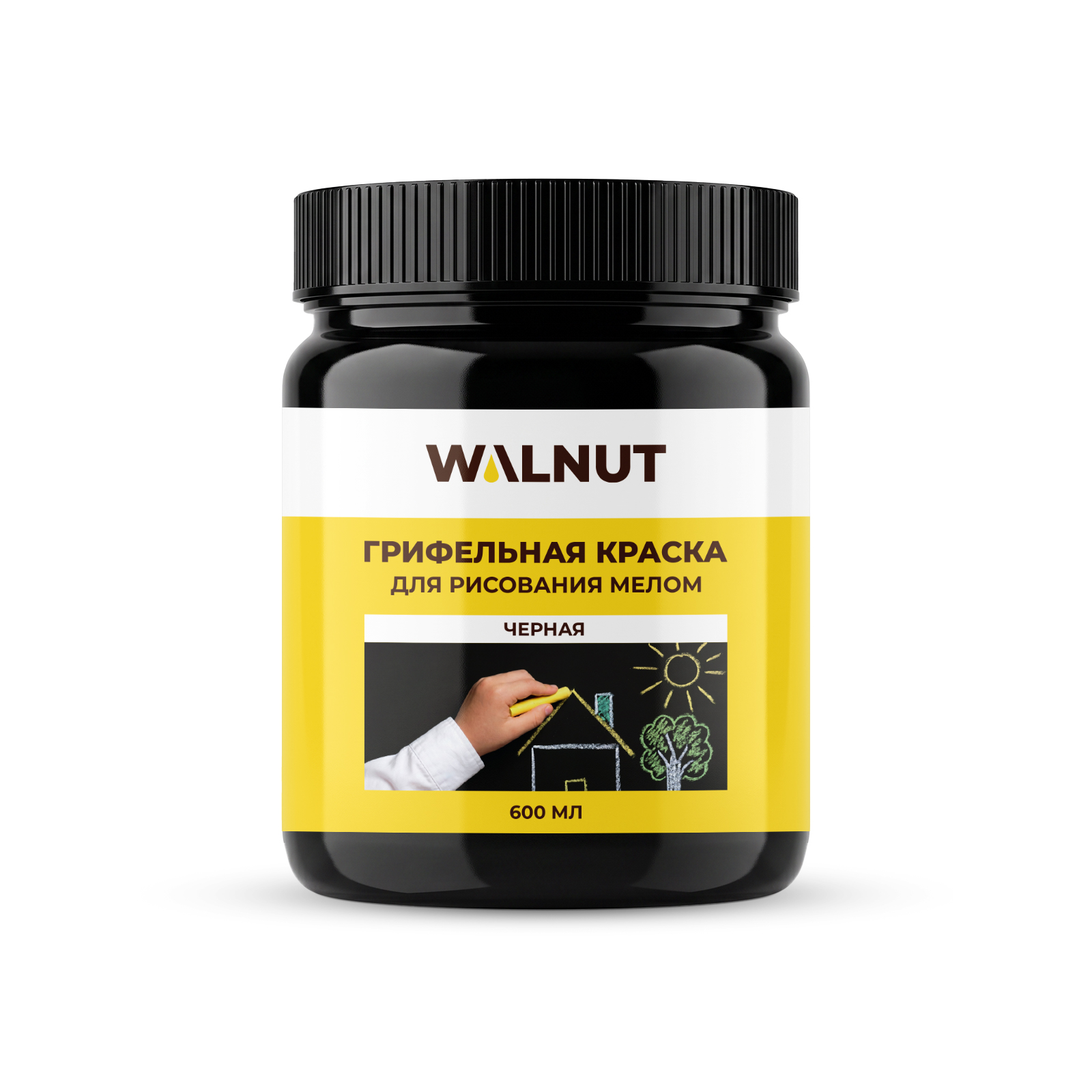 Грифельная матовая краска WALNUT черная 600 мл - фото 7