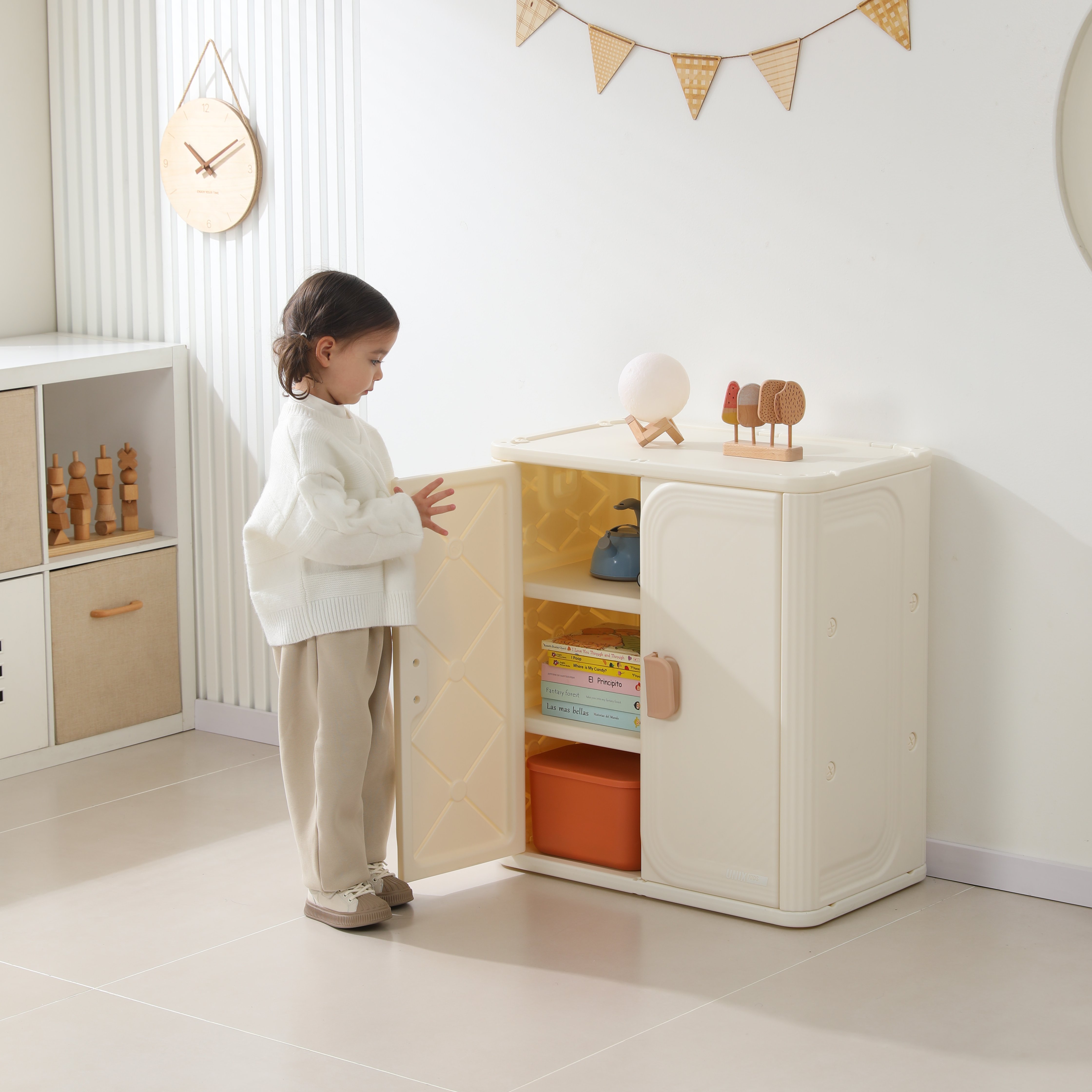 Шкаф UNIX Kids Locker 3 shelfs Camel - фото 11